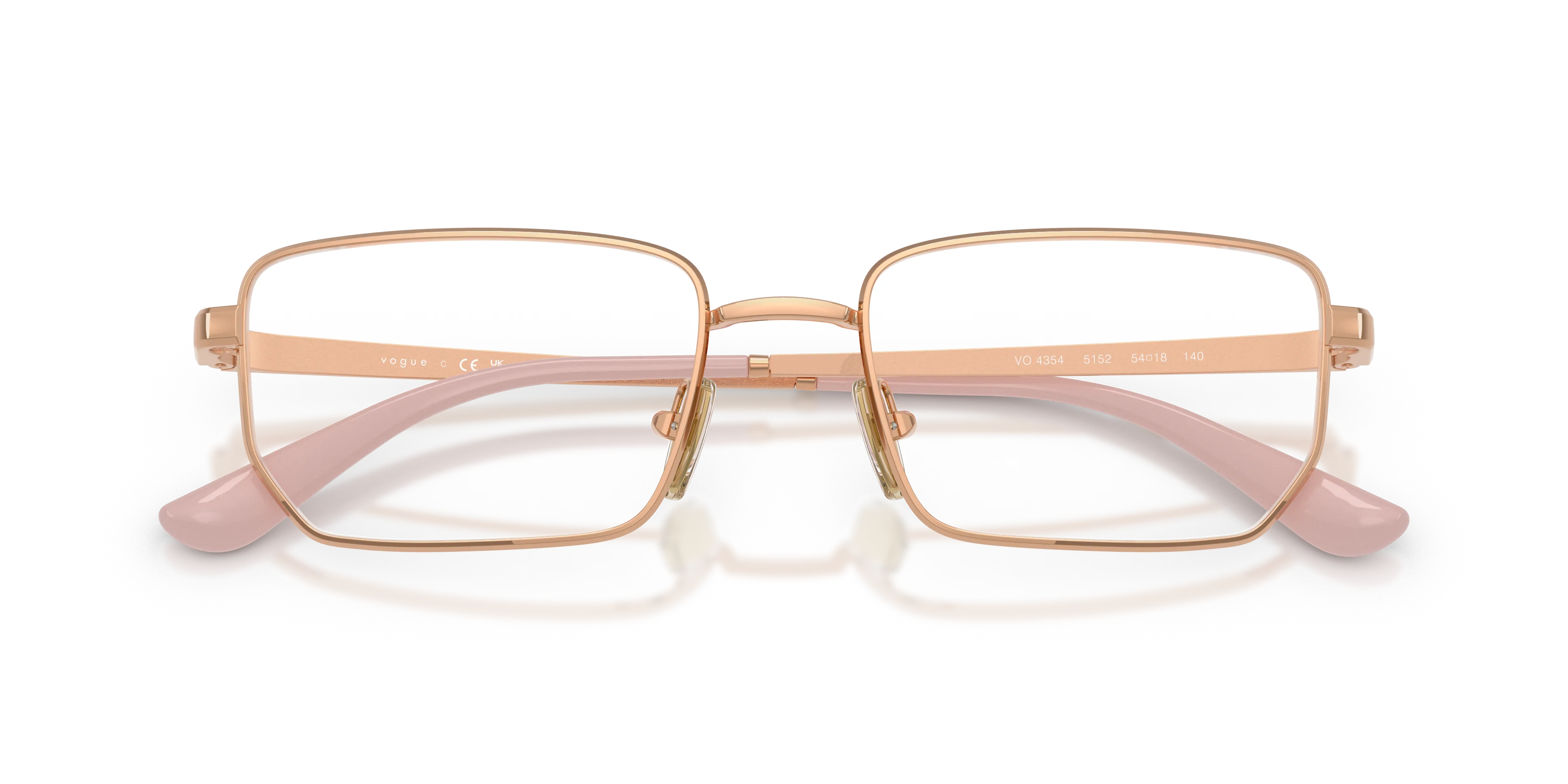 VOGUE EYEWEAR VO4354 5152 Montature da vista Metallo Oro Trasparente Geometrica Normale - immagine 2