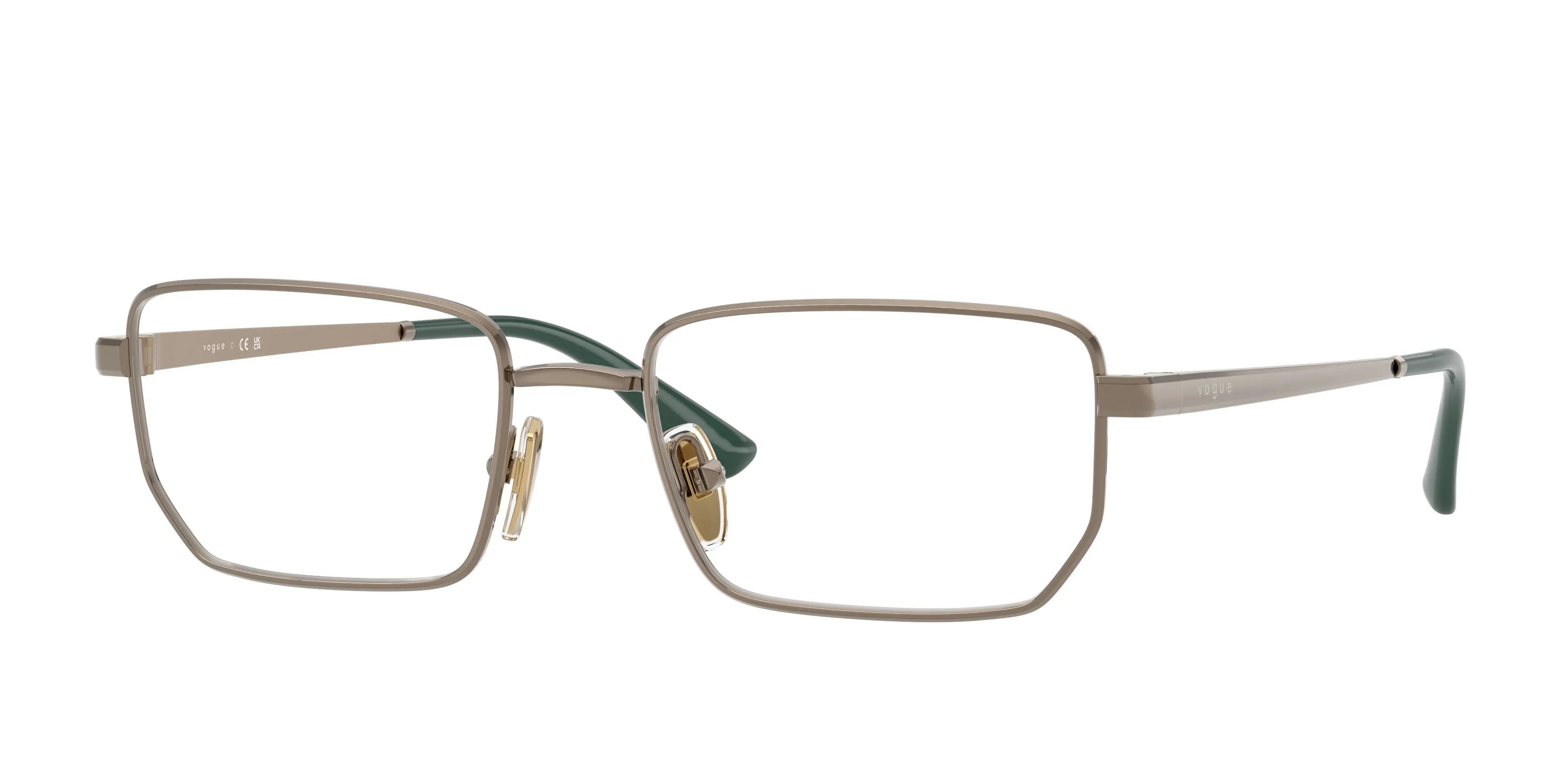 VOGUE EYEWEAR VO4354 5138 Montature da vista Metallo Marrone Trasparente Geometrica Normale - immagine 1