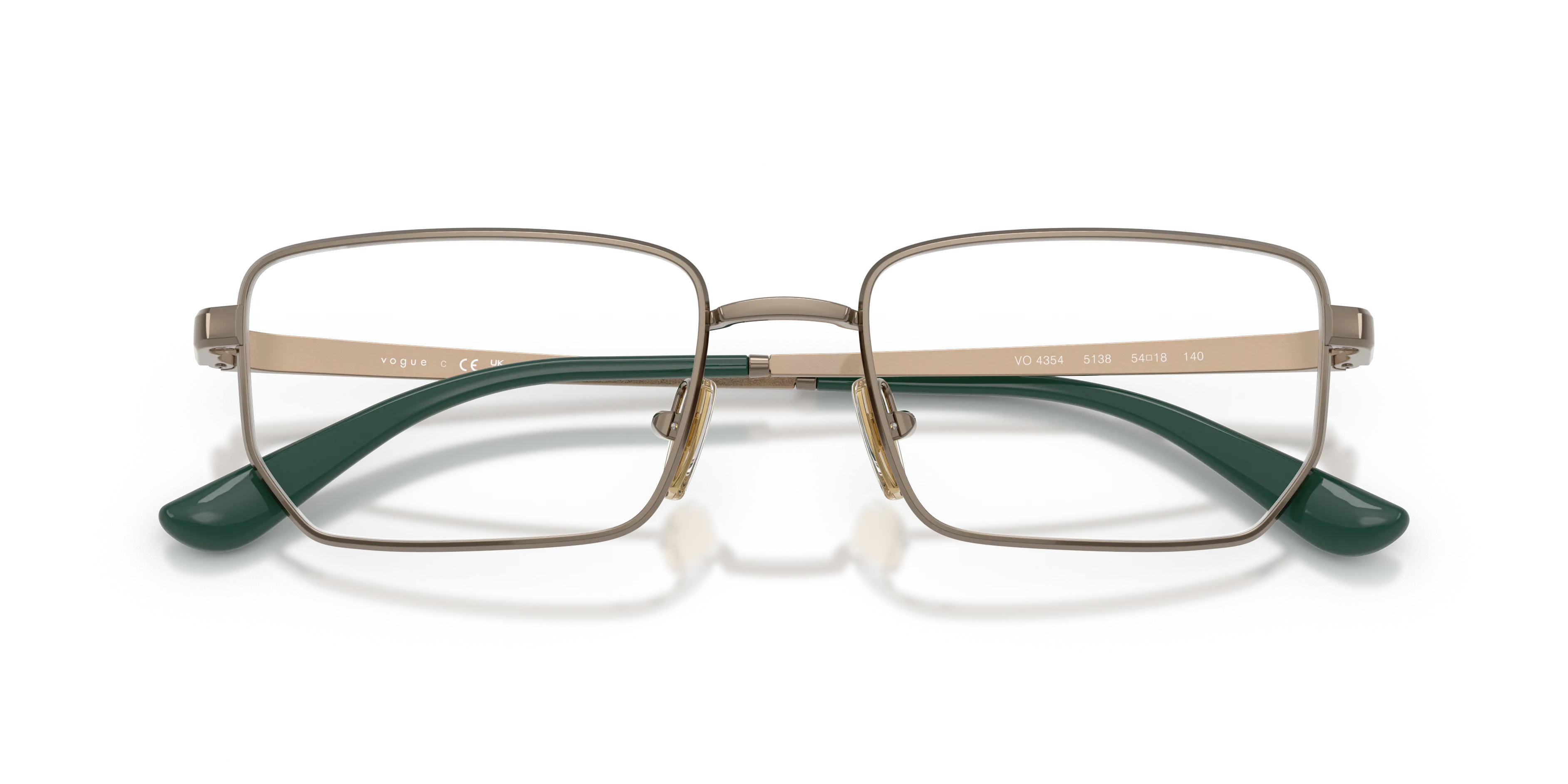 VOGUE EYEWEAR VO4354 5138 Montature da vista Metallo Marrone Trasparente Geometrica Normale - immagine 2
