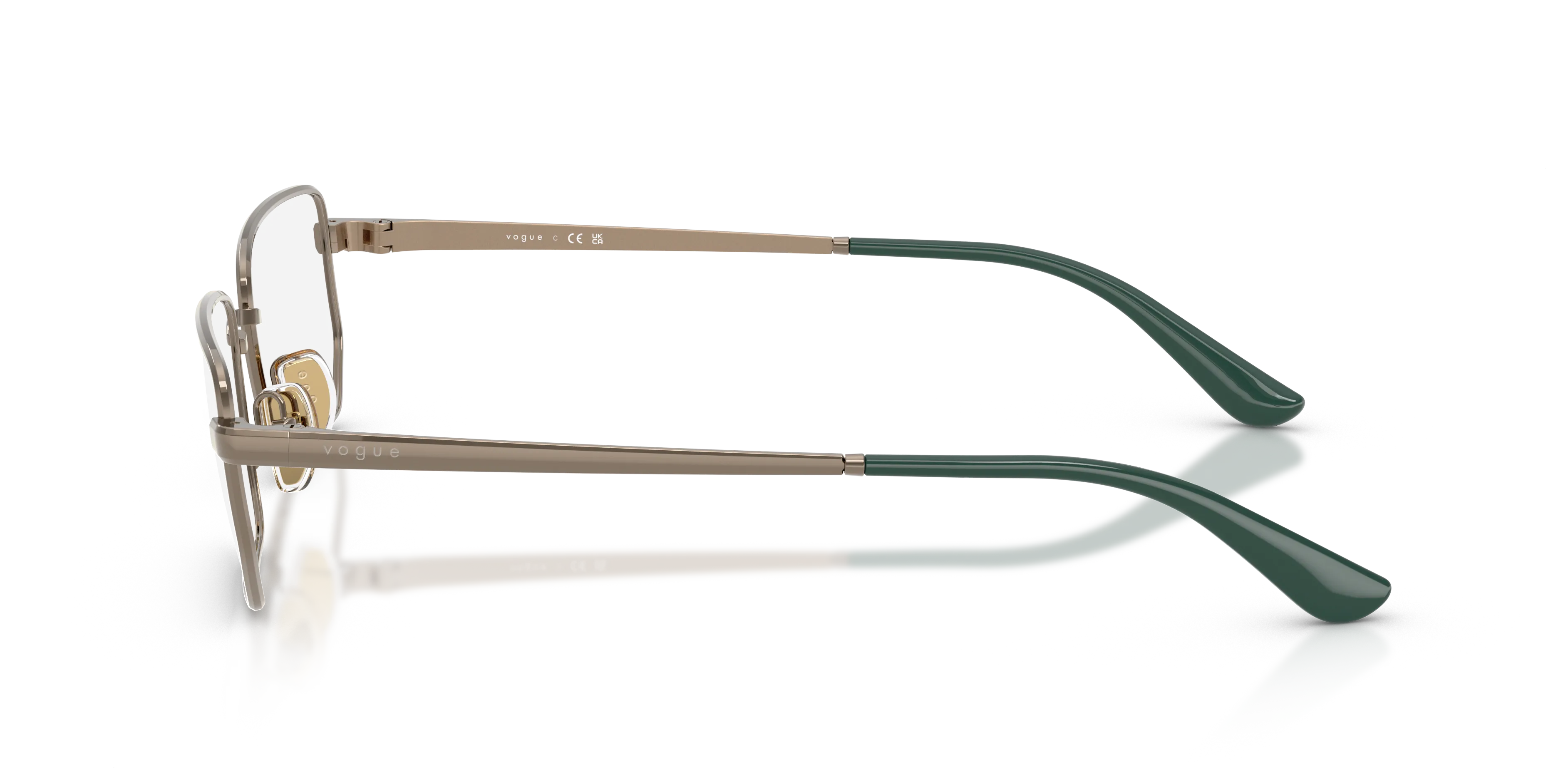 VOGUE EYEWEAR VO4354 5138 Montature da vista Metallo Marrone Trasparente Geometrica Normale - immagine 4