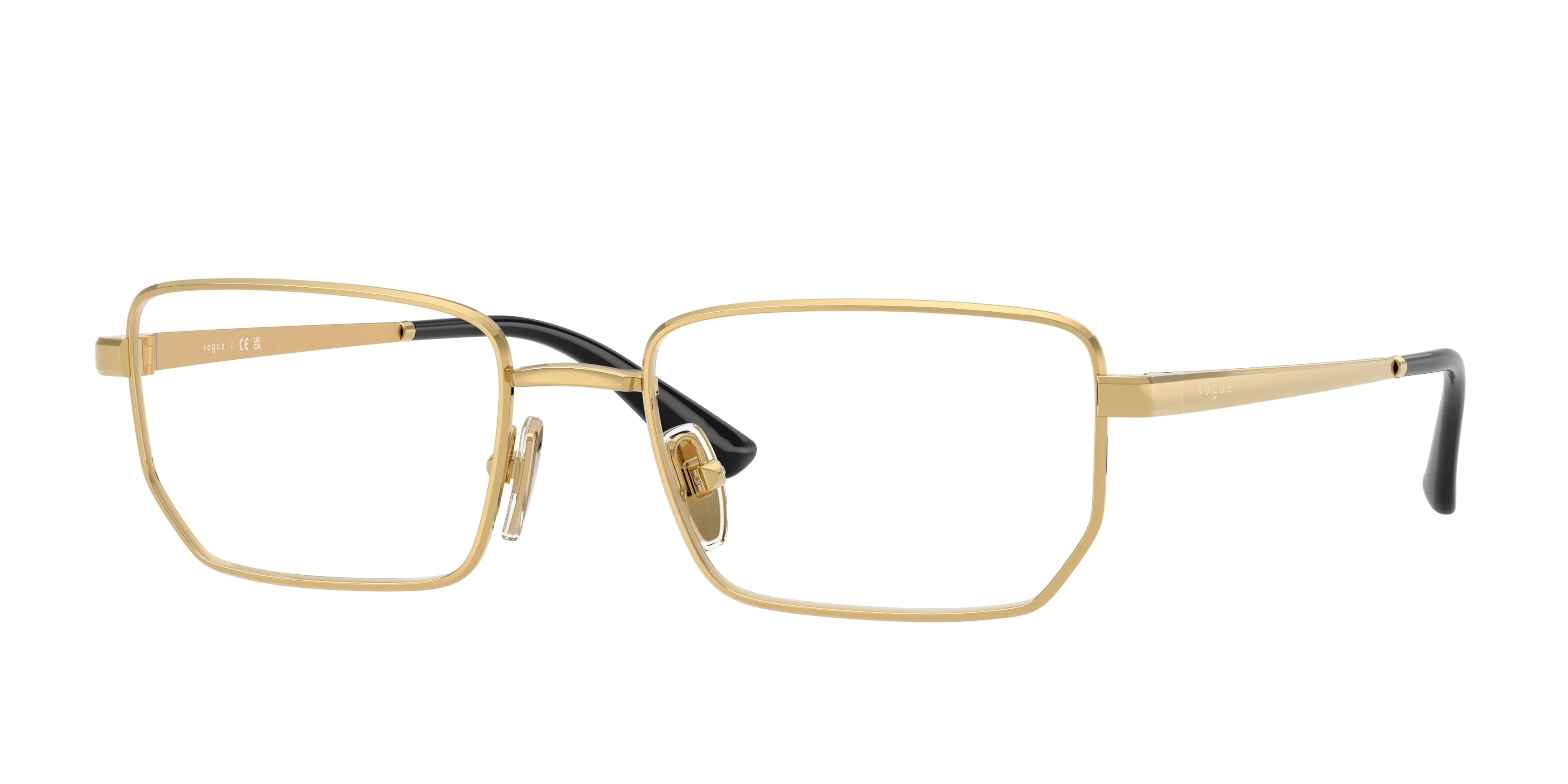 VOGUE EYEWEAR VO4354 280 Montature da vista Metallo Oro Trasparente Geometrica Normale - immagine 1