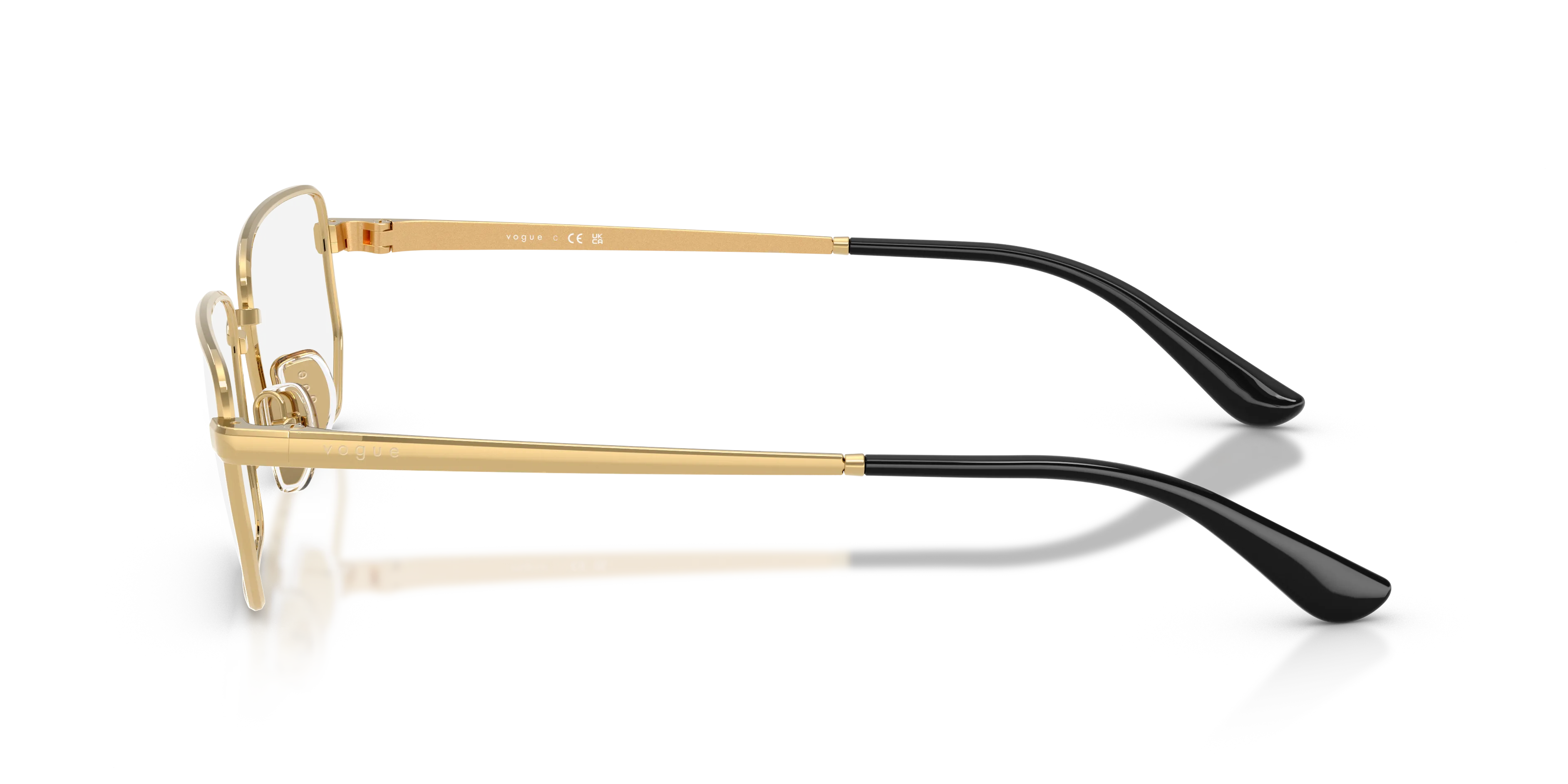 VOGUE EYEWEAR VO4354 280 Montature da vista Metallo Oro Trasparente Geometrica Normale - immagine 4