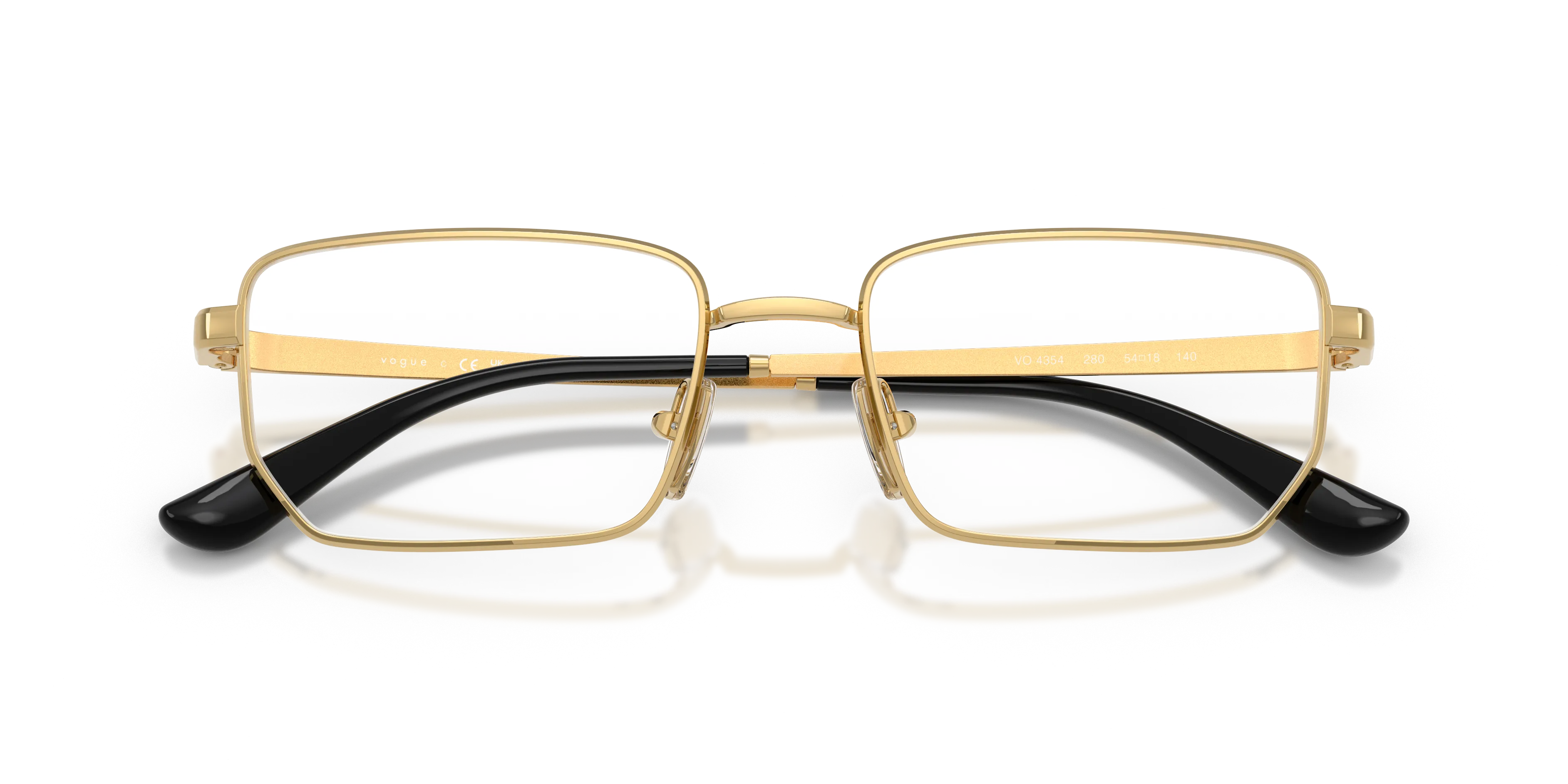 VOGUE EYEWEAR VO4354 280 Montature da vista Metallo Oro Trasparente Geometrica Normale - immagine 2