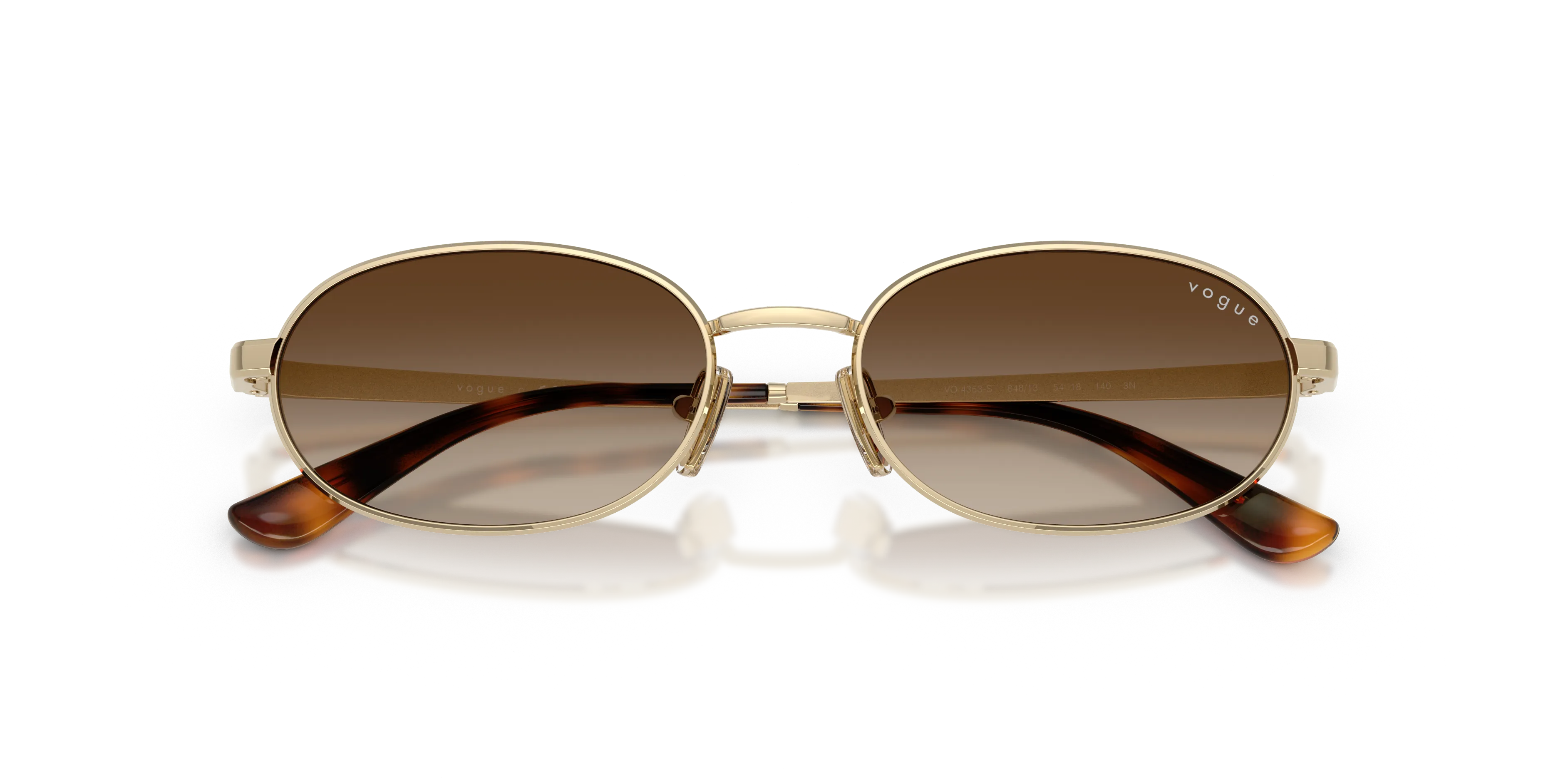 VOGUE EYEWEAR VO4353S 848/13 Occhiali da sole Metallo Oro Marrone Rotonda Normale Sfumato - immagine 2