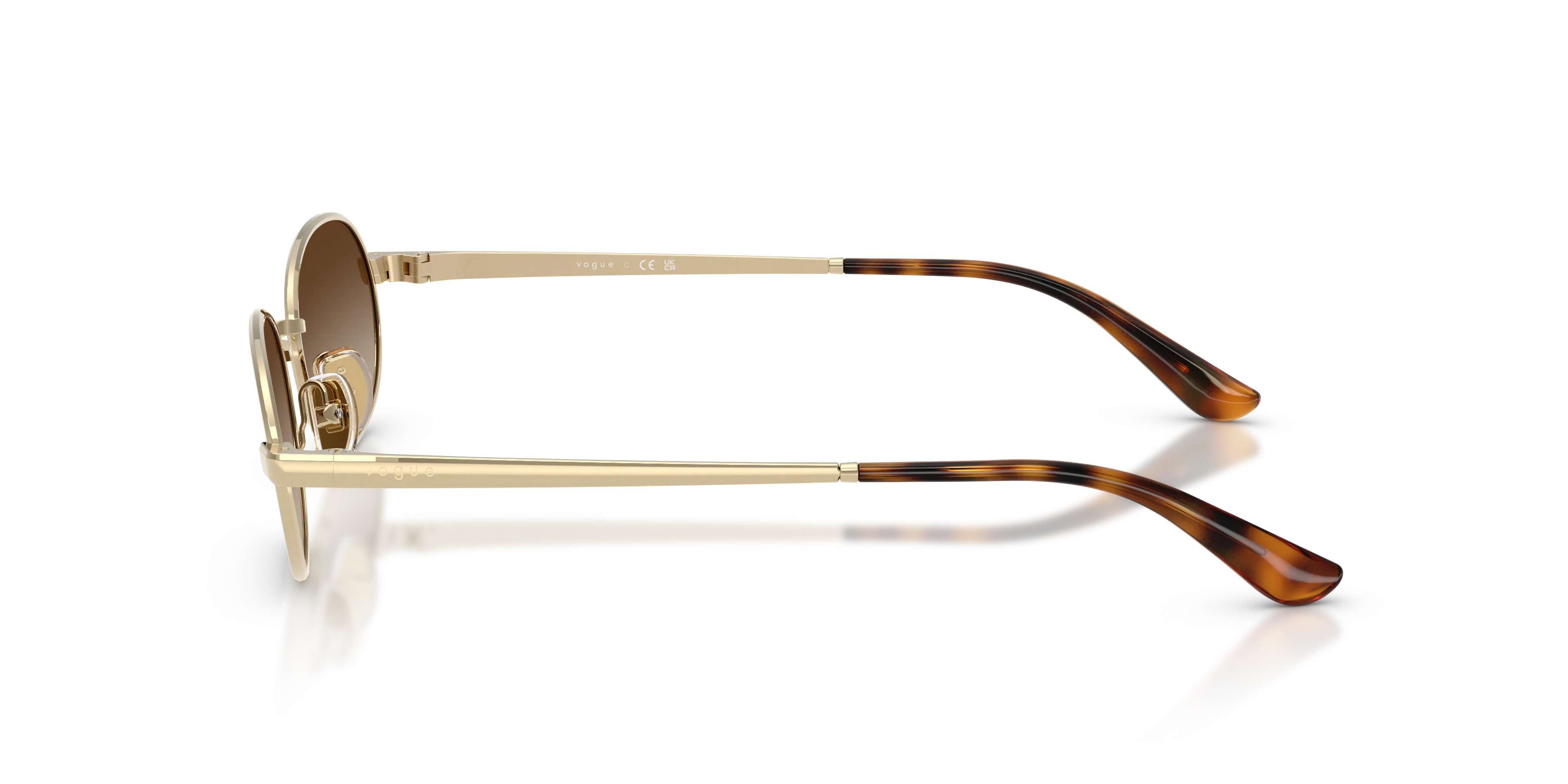 VOGUE EYEWEAR VO4353S 848/13 Occhiali da sole Metallo Oro Marrone Rotonda Normale Sfumato - immagine 4