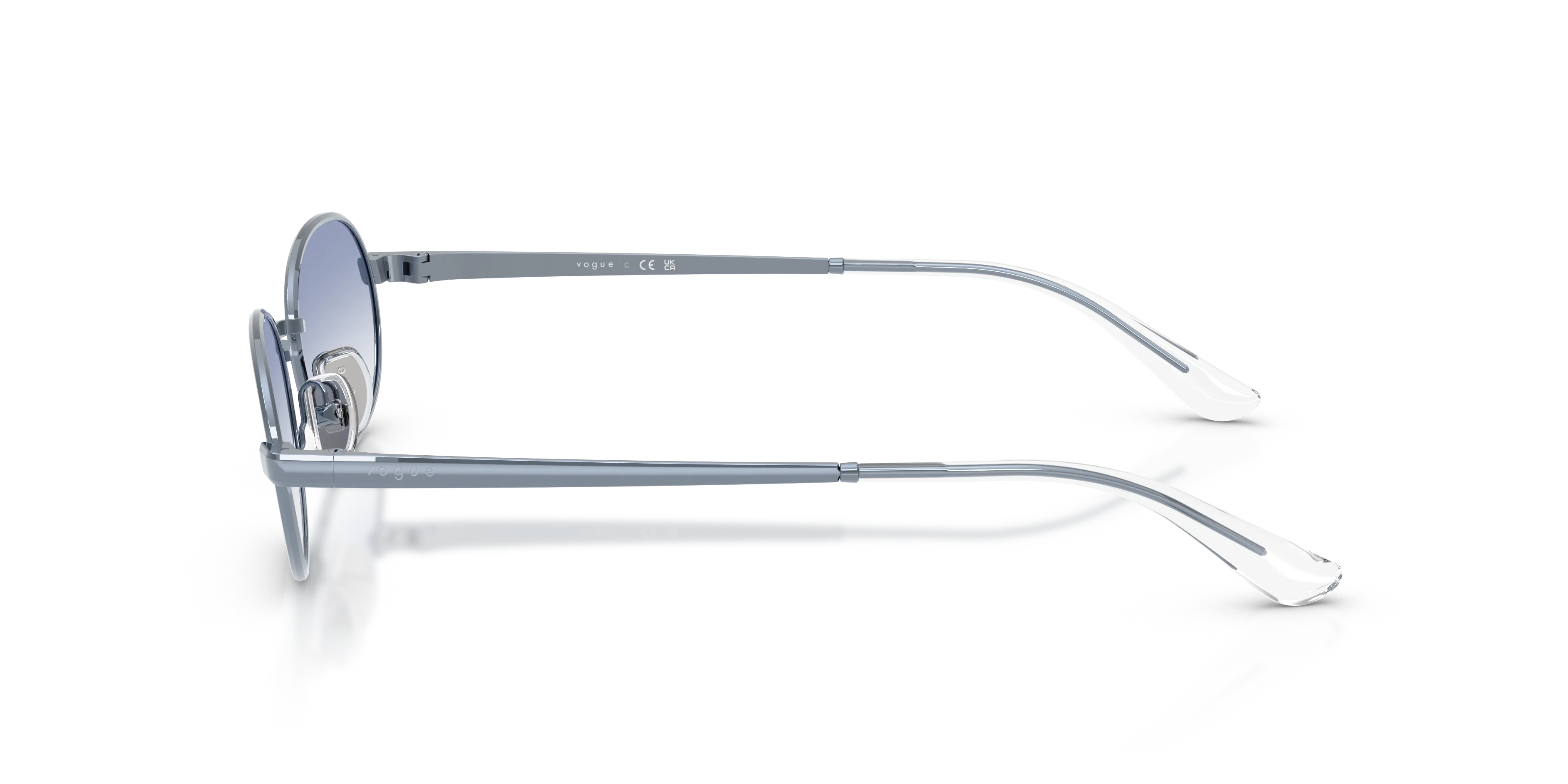 VOGUE EYEWEAR VO4353S 521419 Occhiali da sole Metallo Blu Blu Rotonda Normale Sfumato - immagine 4