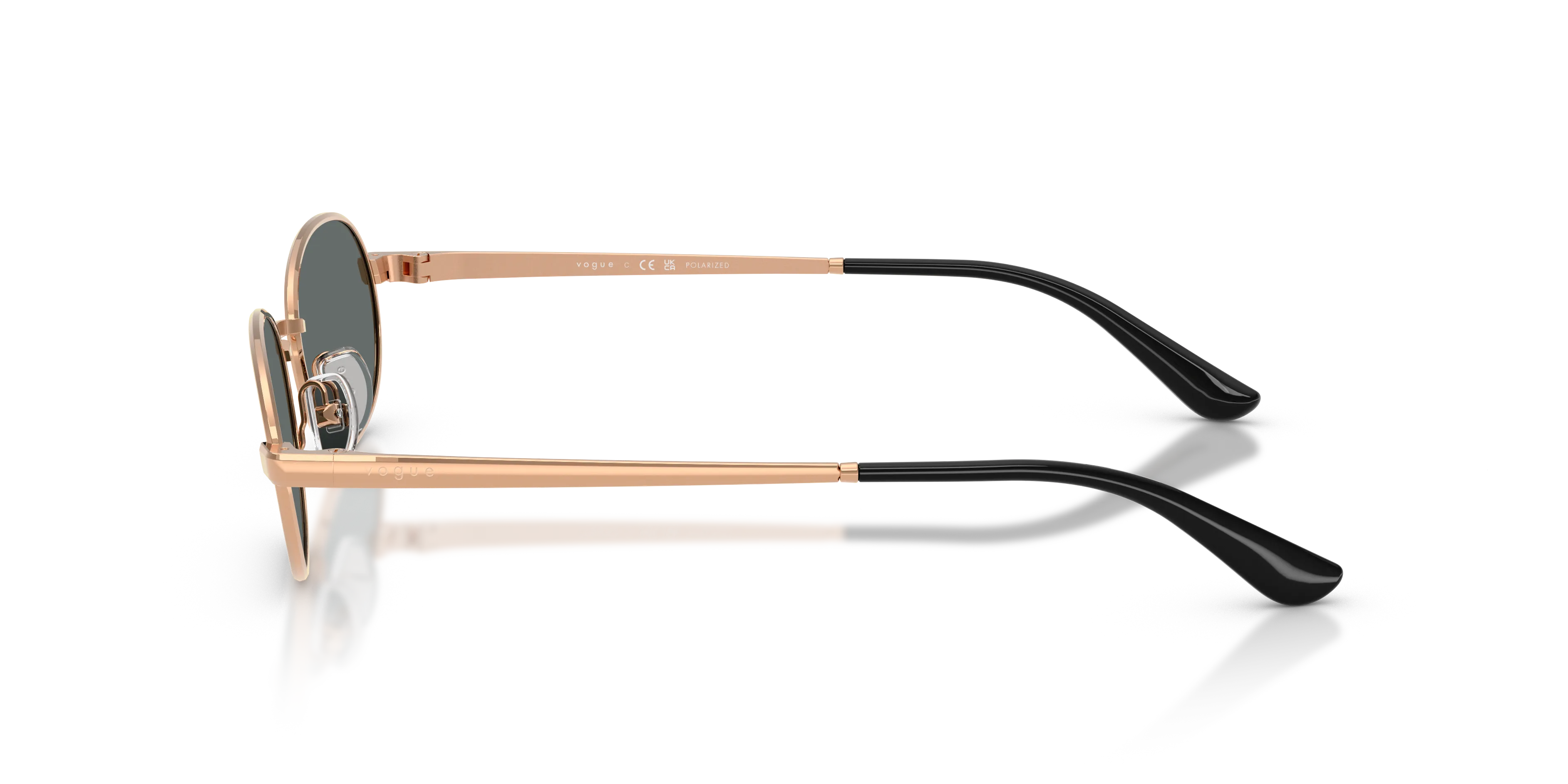 VOGUE EYEWEAR VO4353S 515281 Occhiali da sole Metallo Oro Grigio Rotonda Polarizzata - immagine 4