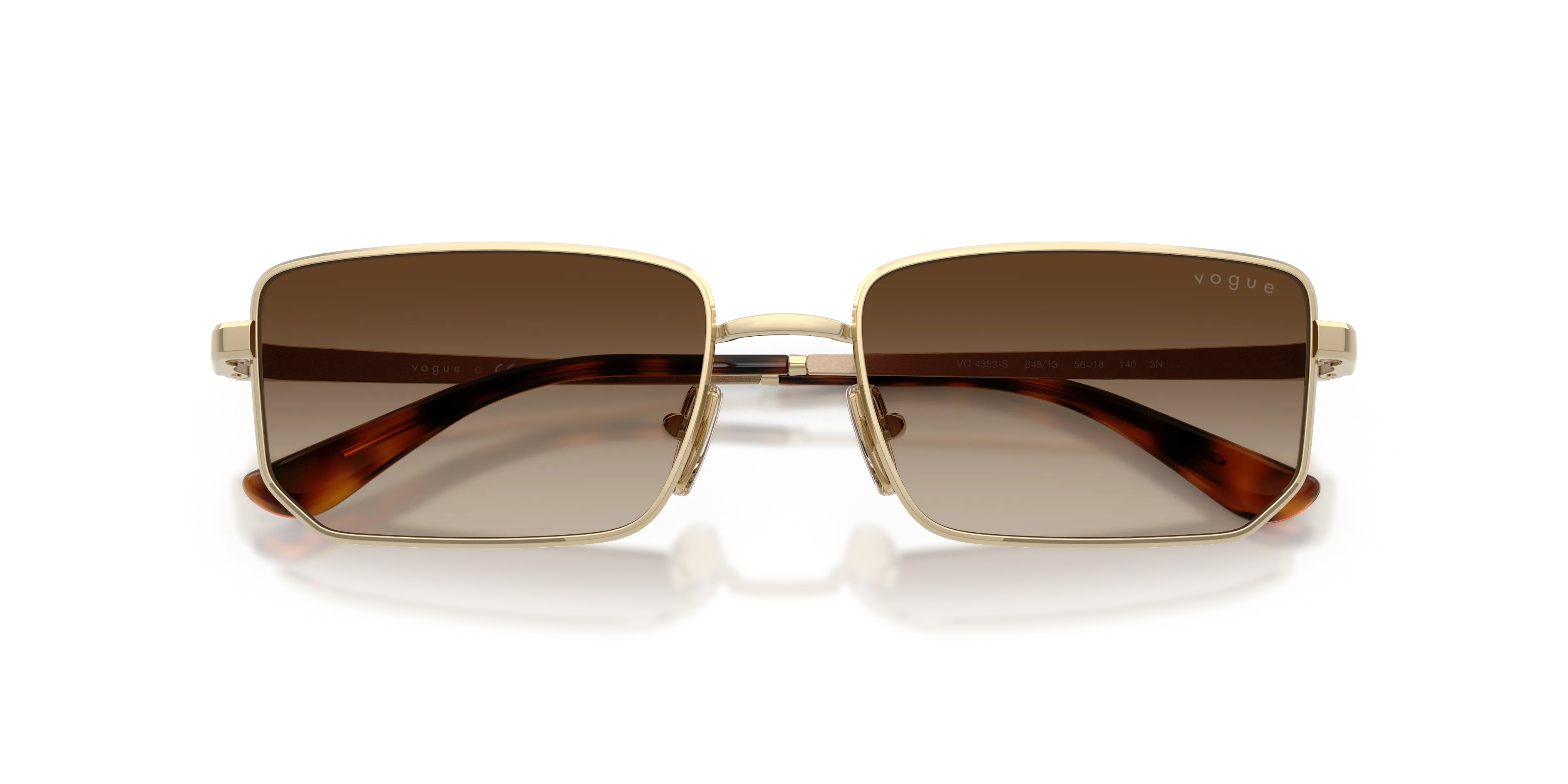 VOGUE EYEWEAR VO4352S 848/13 Occhiali da sole Metallo Oro Marrone Geometrica Normale Sfumato - immagine 2