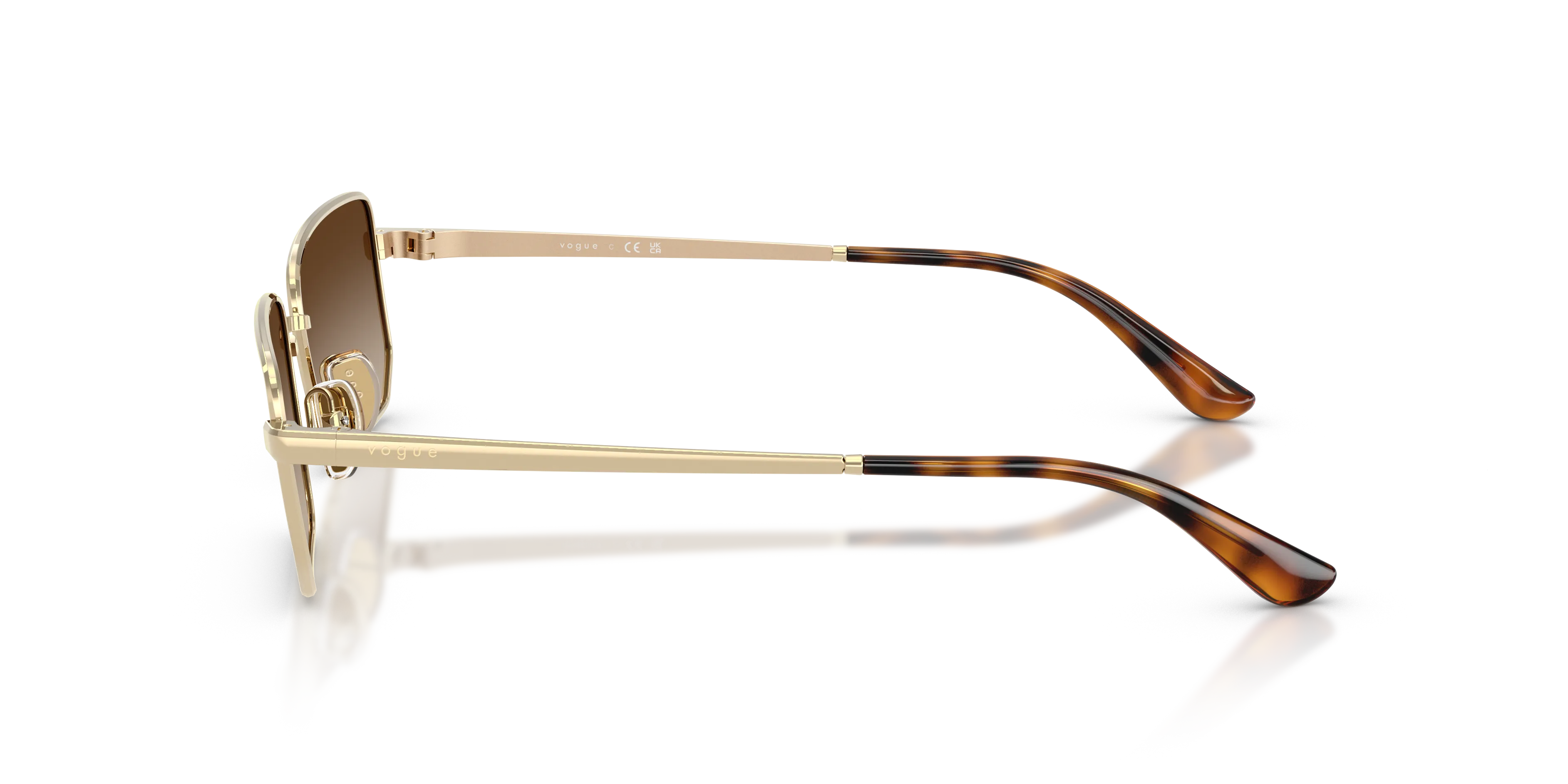 VOGUE EYEWEAR VO4352S 848/13 Occhiali da sole Metallo Oro Marrone Geometrica Normale Sfumato - immagine 4