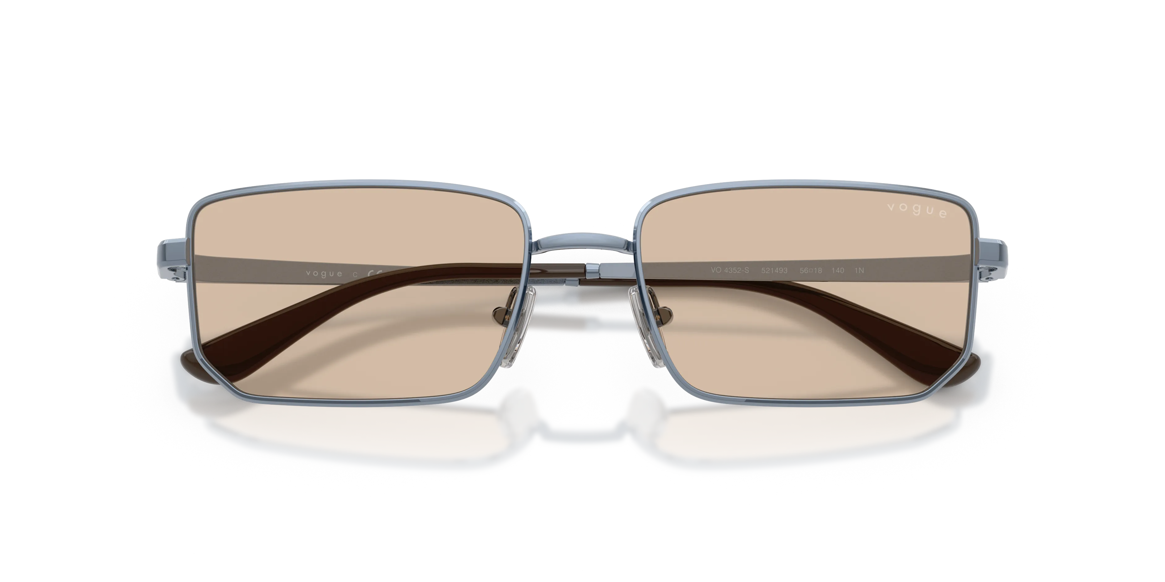 VOGUE EYEWEAR VO4352S 521493 Occhiali da sole Metallo Blu Marrone Geometrica Normale - immagine 2
