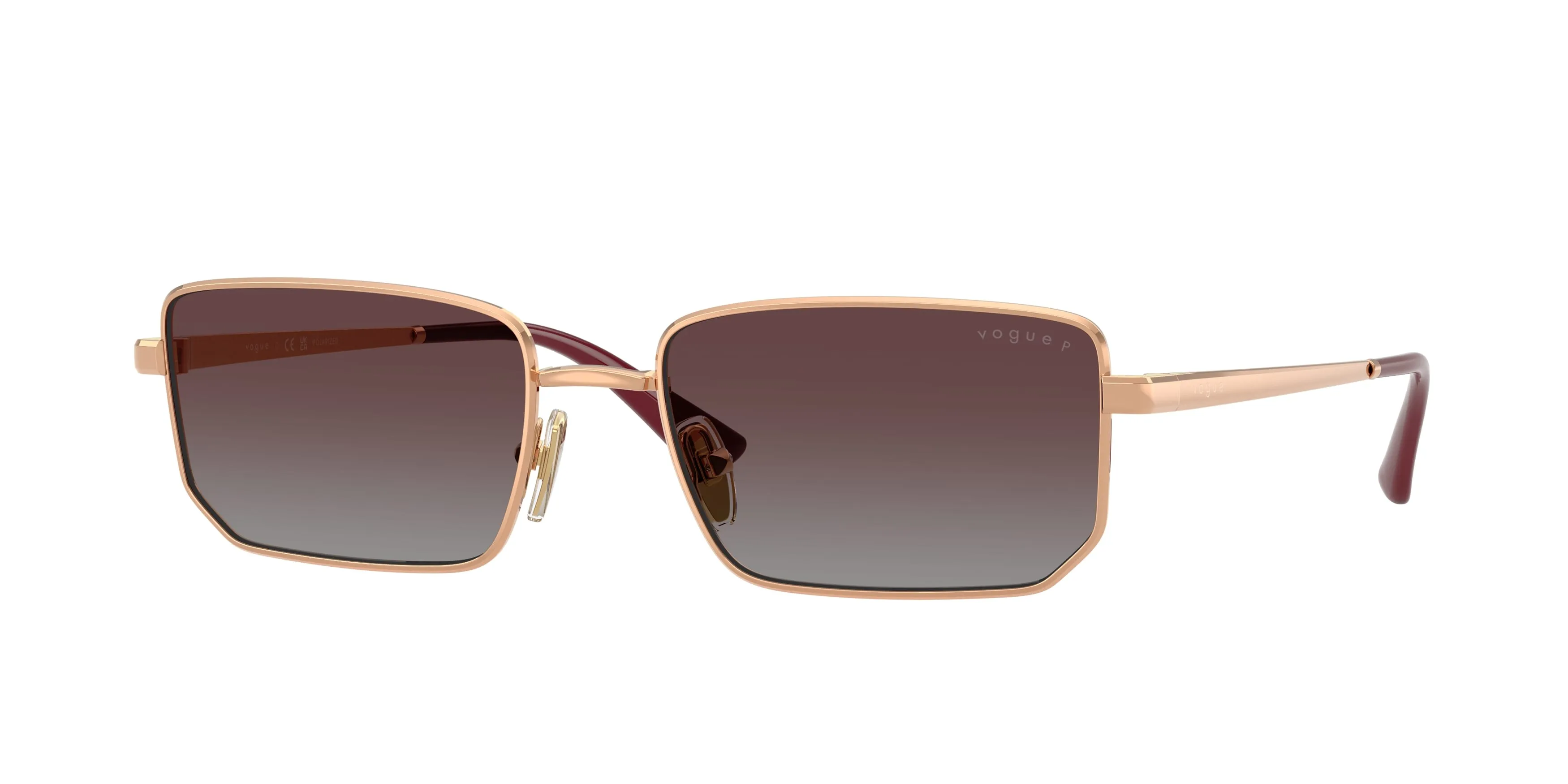 VOGUE EYEWEAR VO4352S 515262 Occhiali da sole Metallo Oro Grigio Geometrica Polarizzata Sfumato - immagine 1