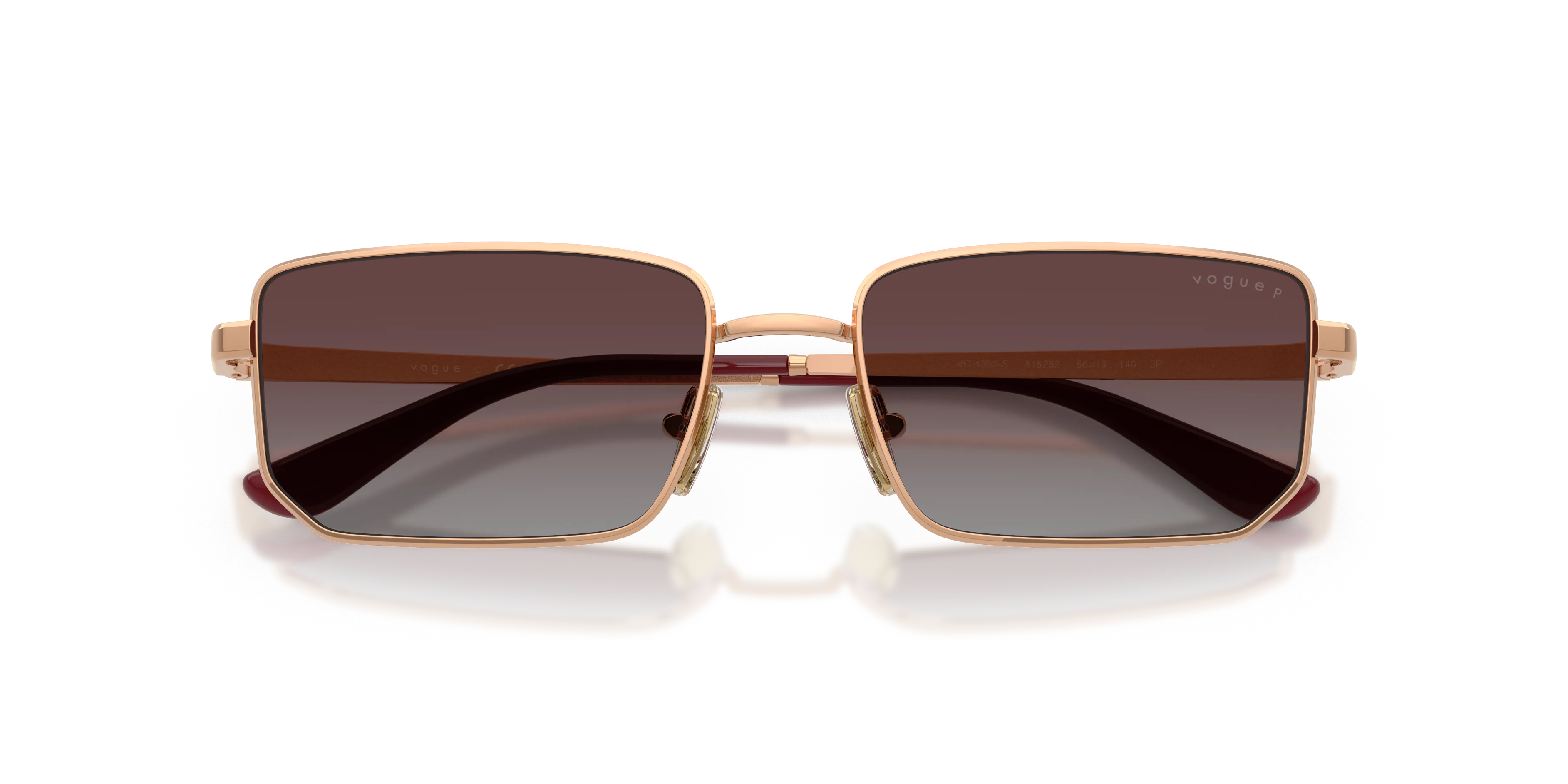 VOGUE EYEWEAR VO4352S 515262 Occhiali da sole Metallo Oro Grigio Geometrica Polarizzata Sfumato - immagine 2