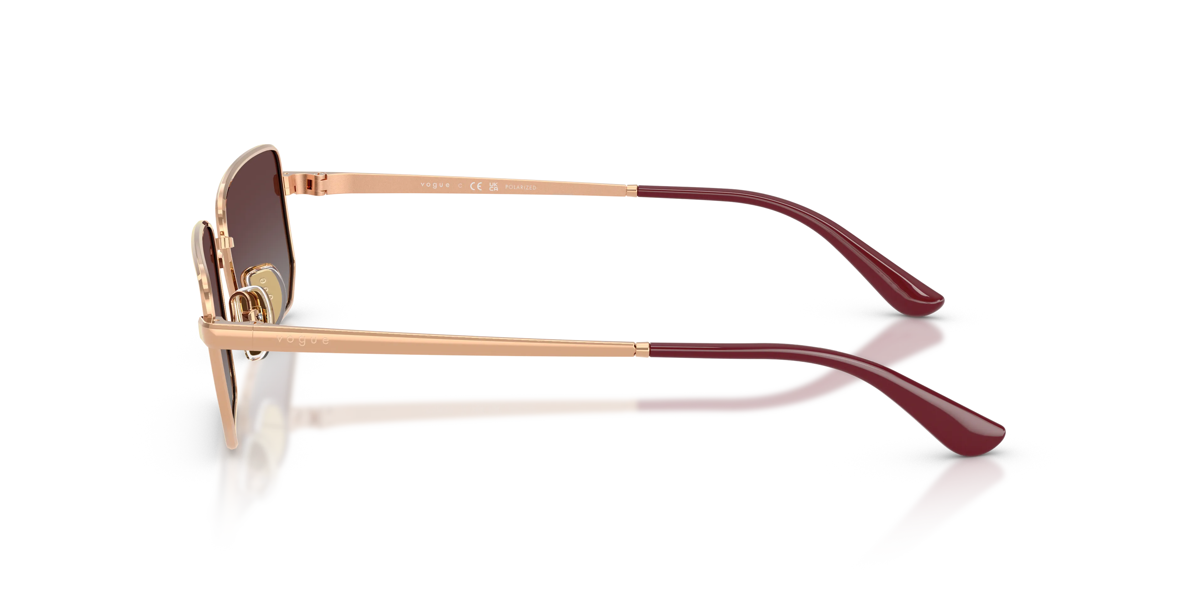 VOGUE EYEWEAR VO4352S 515262 Occhiali da sole Metallo Oro Grigio Geometrica Polarizzata Sfumato - immagine 4