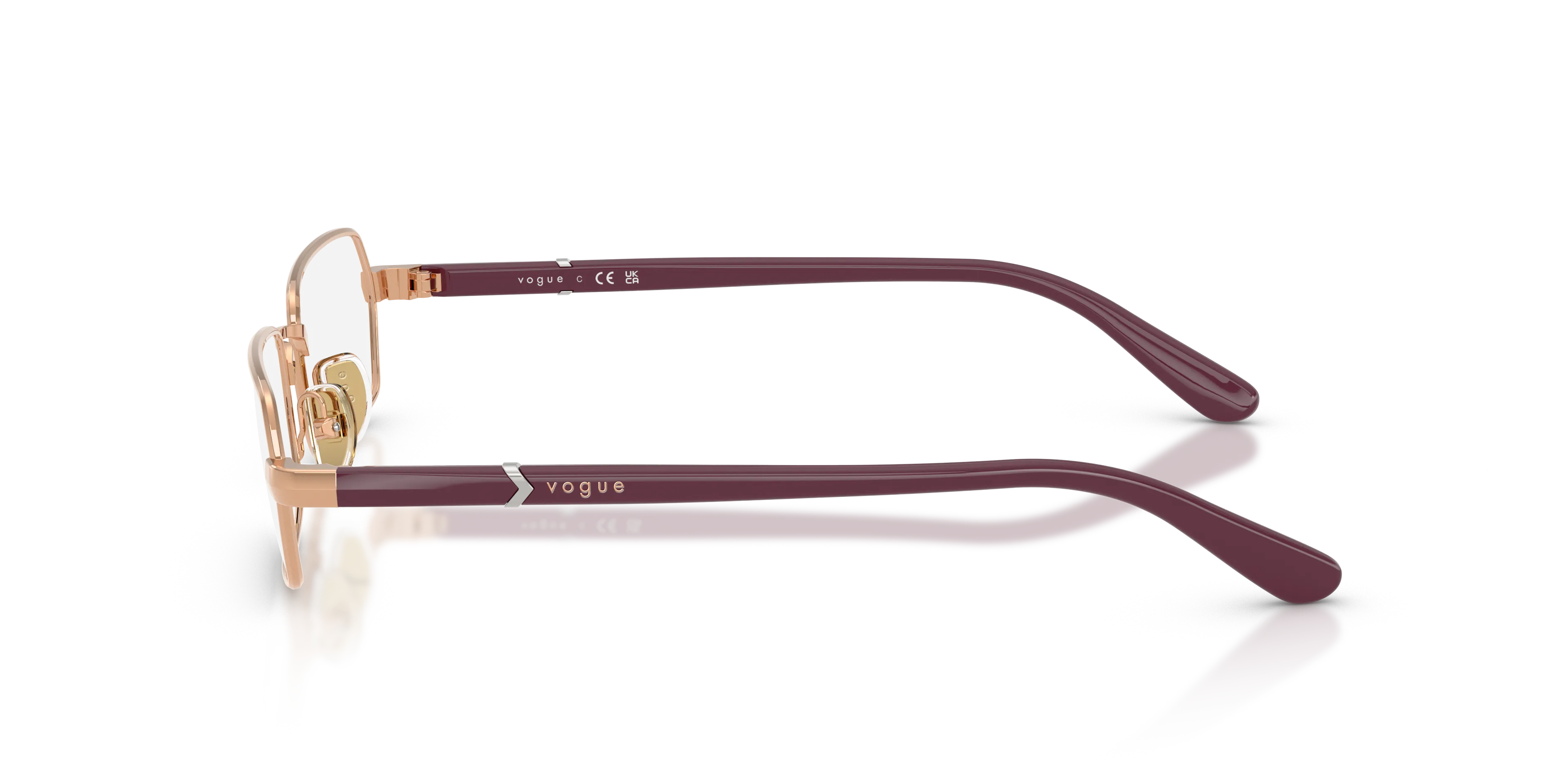 VOGUE EYEWEAR VO4351 5152 Montature da vista Metallo Oro Trasparente Geometrica Normale - immagine 4