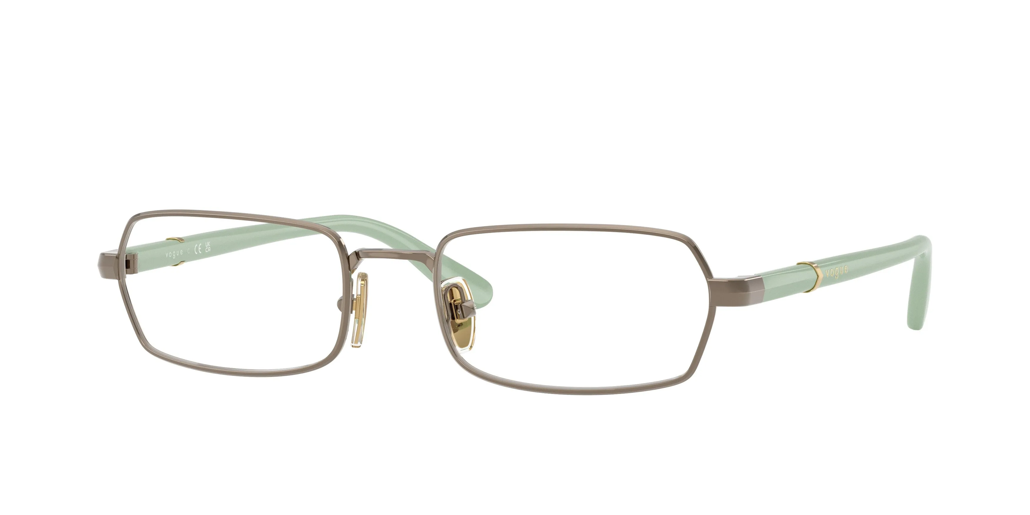 VOGUE EYEWEAR VO4351 5138 Montature da vista Metallo Marrone Trasparente Geometrica Normale - immagine 1
