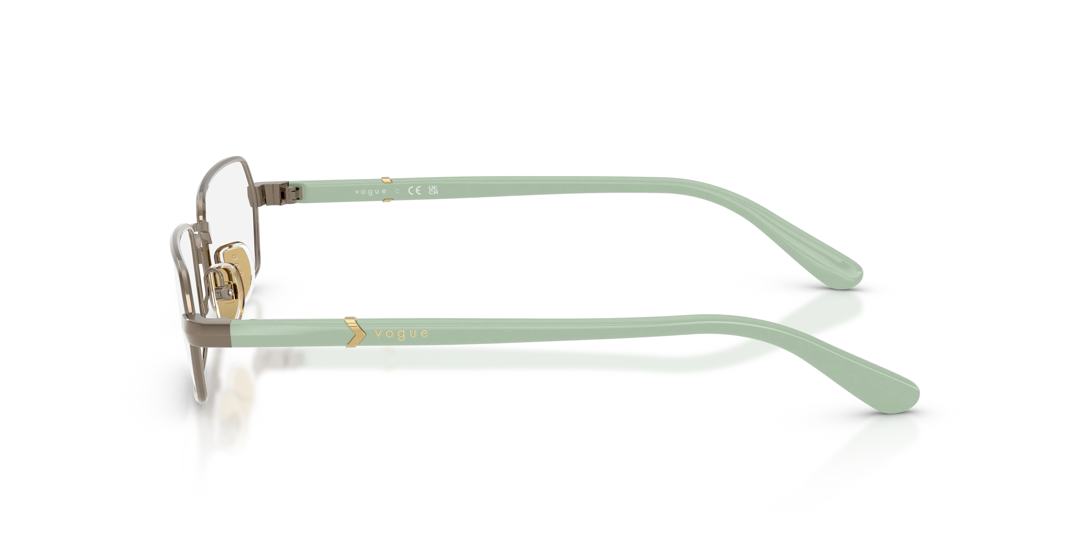 VOGUE EYEWEAR VO4351 5138 Montature da vista Metallo Marrone Trasparente Geometrica Normale - immagine 4