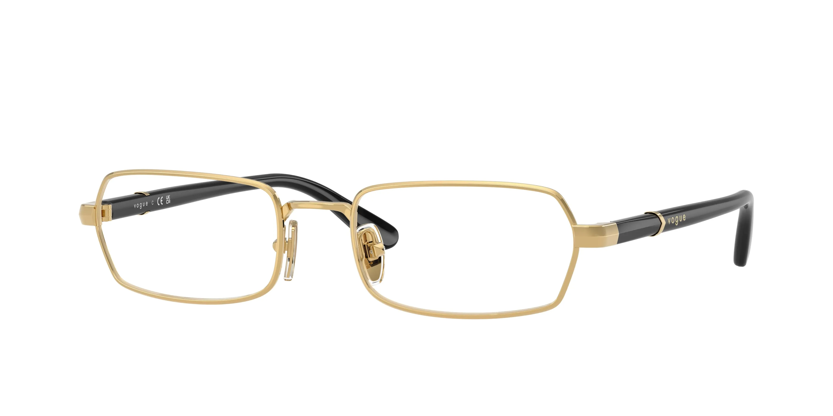 VOGUE EYEWEAR VO4351 280 Montature da vista Metallo Oro Trasparente Geometrica Normale - immagine 1