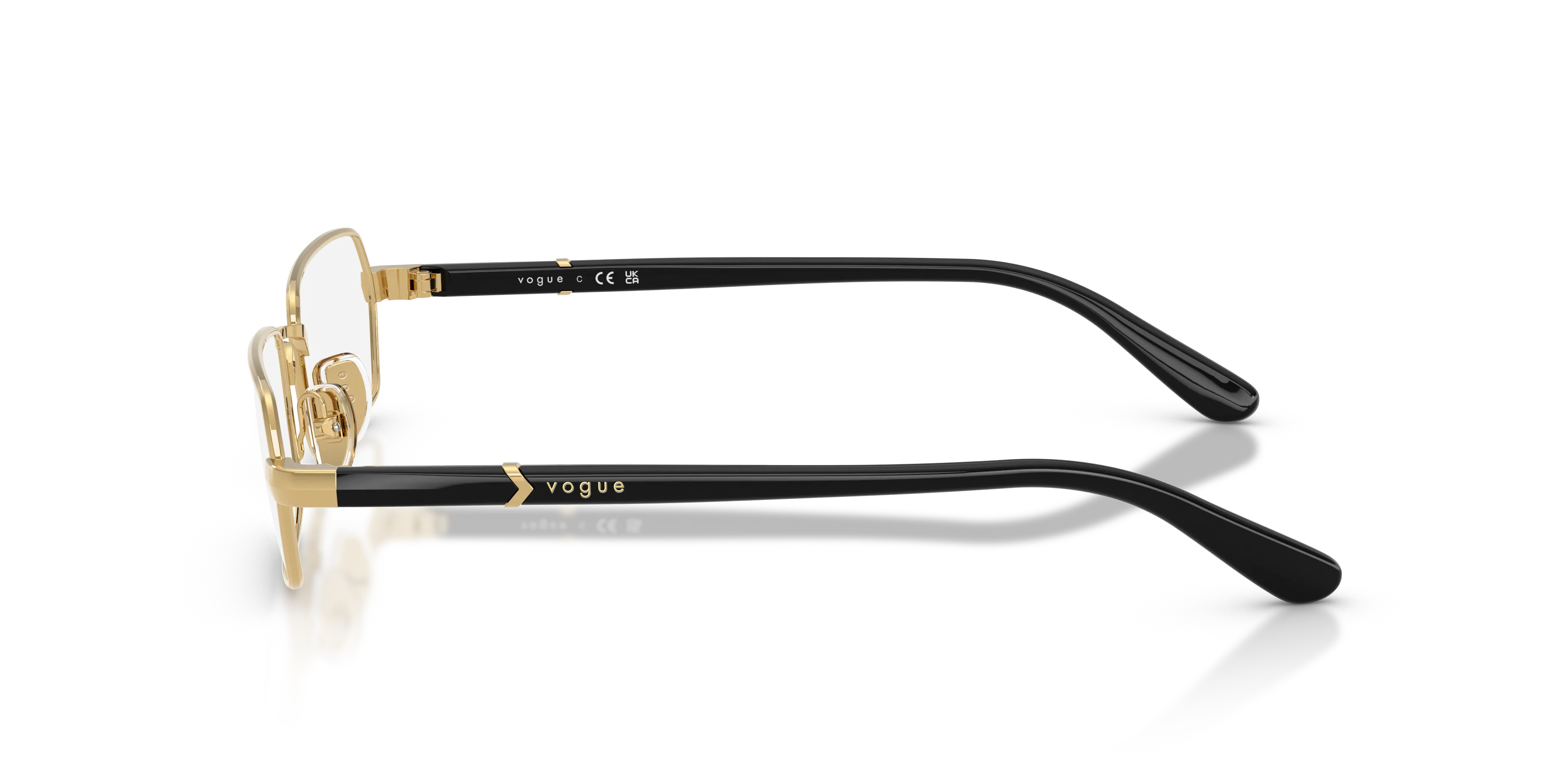 VOGUE EYEWEAR VO4351 280 Montature da vista Metallo Oro Trasparente Geometrica Normale - immagine 4