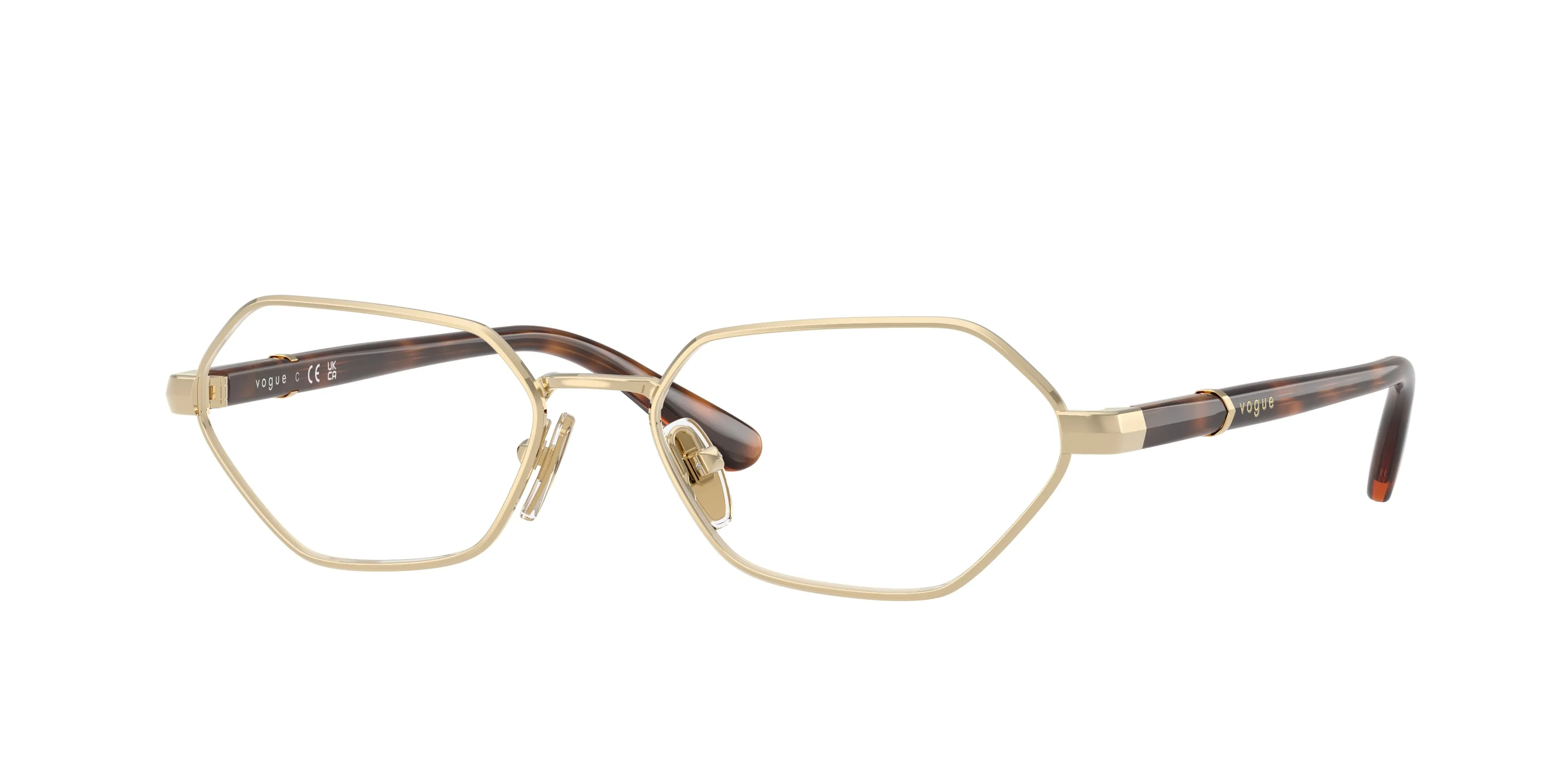 VOGUE EYEWEAR VO4350 848 Montature da vista Metallo Oro Trasparente Farfalla Normale - immagine 1