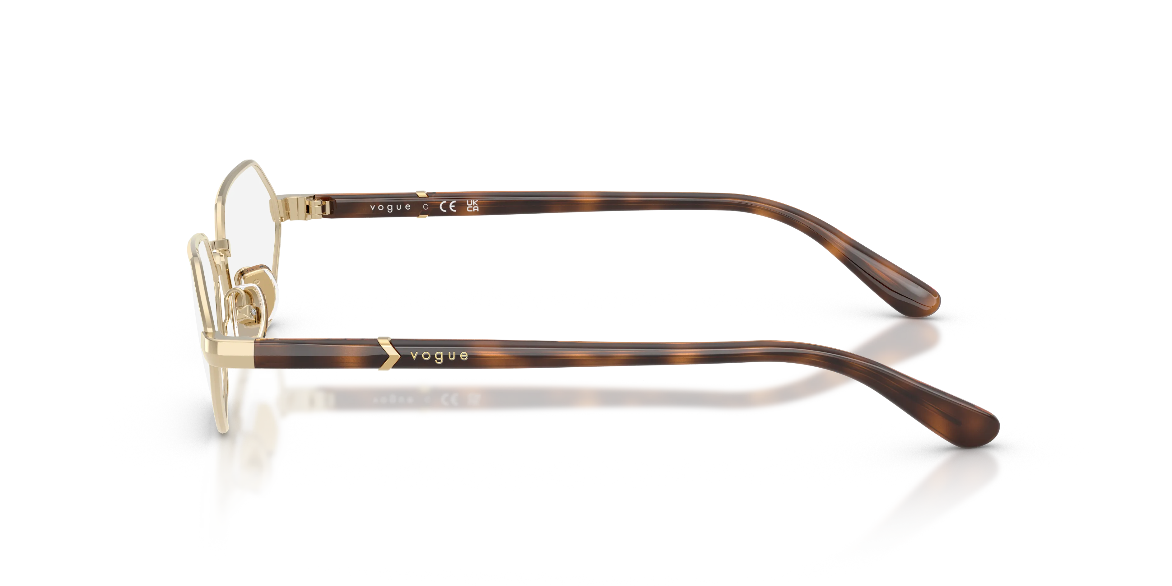 VOGUE EYEWEAR VO4350 848 Montature da vista Metallo Oro Trasparente Farfalla Normale - immagine 4