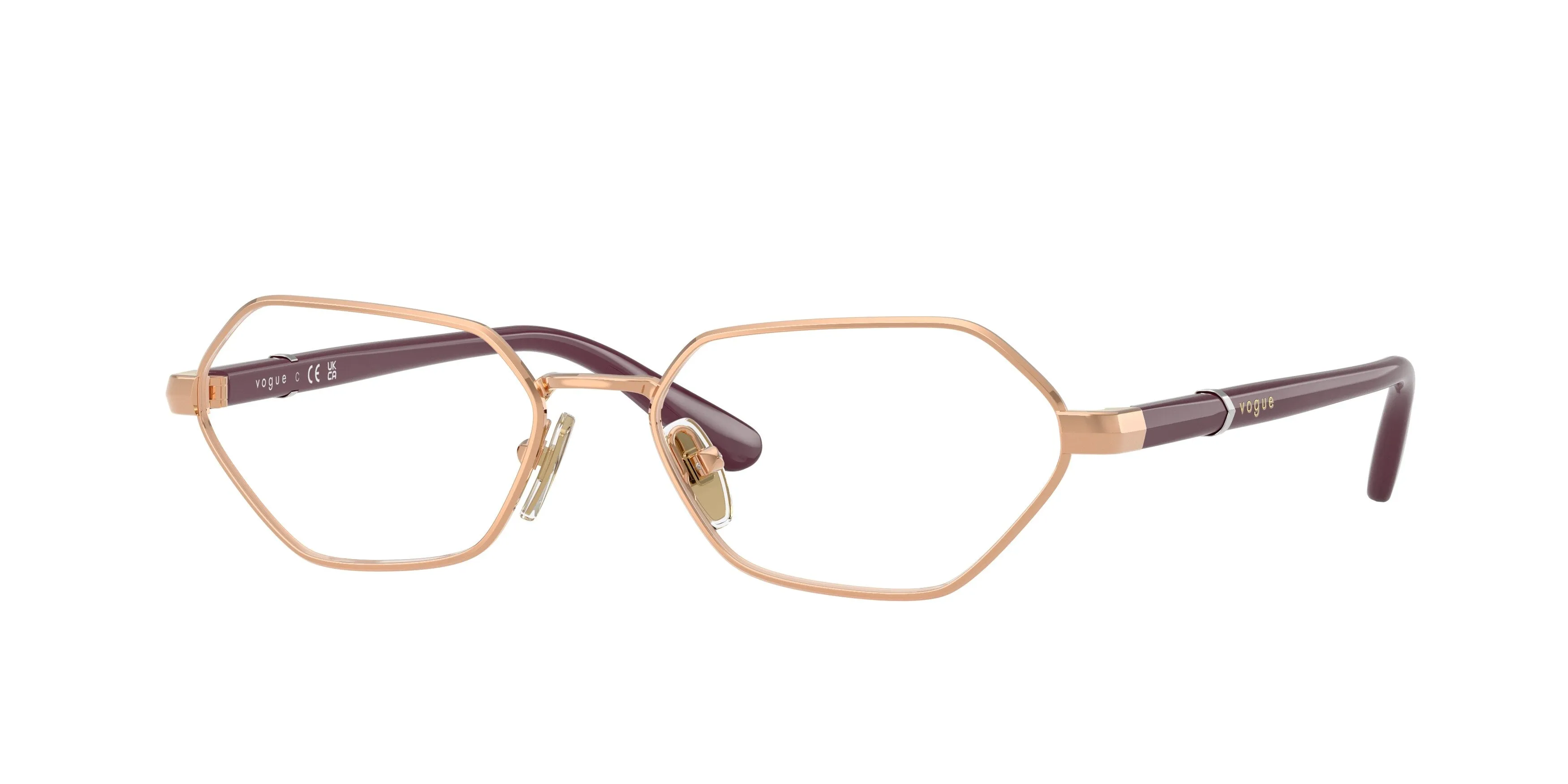 VOGUE EYEWEAR VO4350 5152 Montature da vista Metallo Oro Trasparente Farfalla Normale - immagine 1