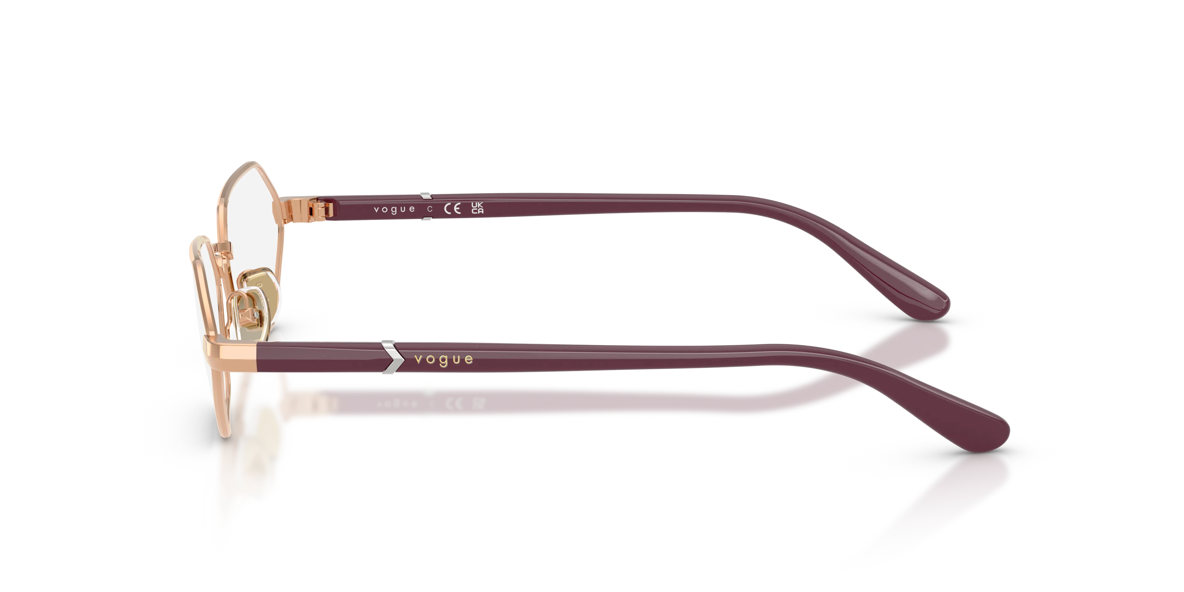 VOGUE EYEWEAR VO4350 5152 Montature da vista Metallo Oro Trasparente Farfalla Normale - immagine 4