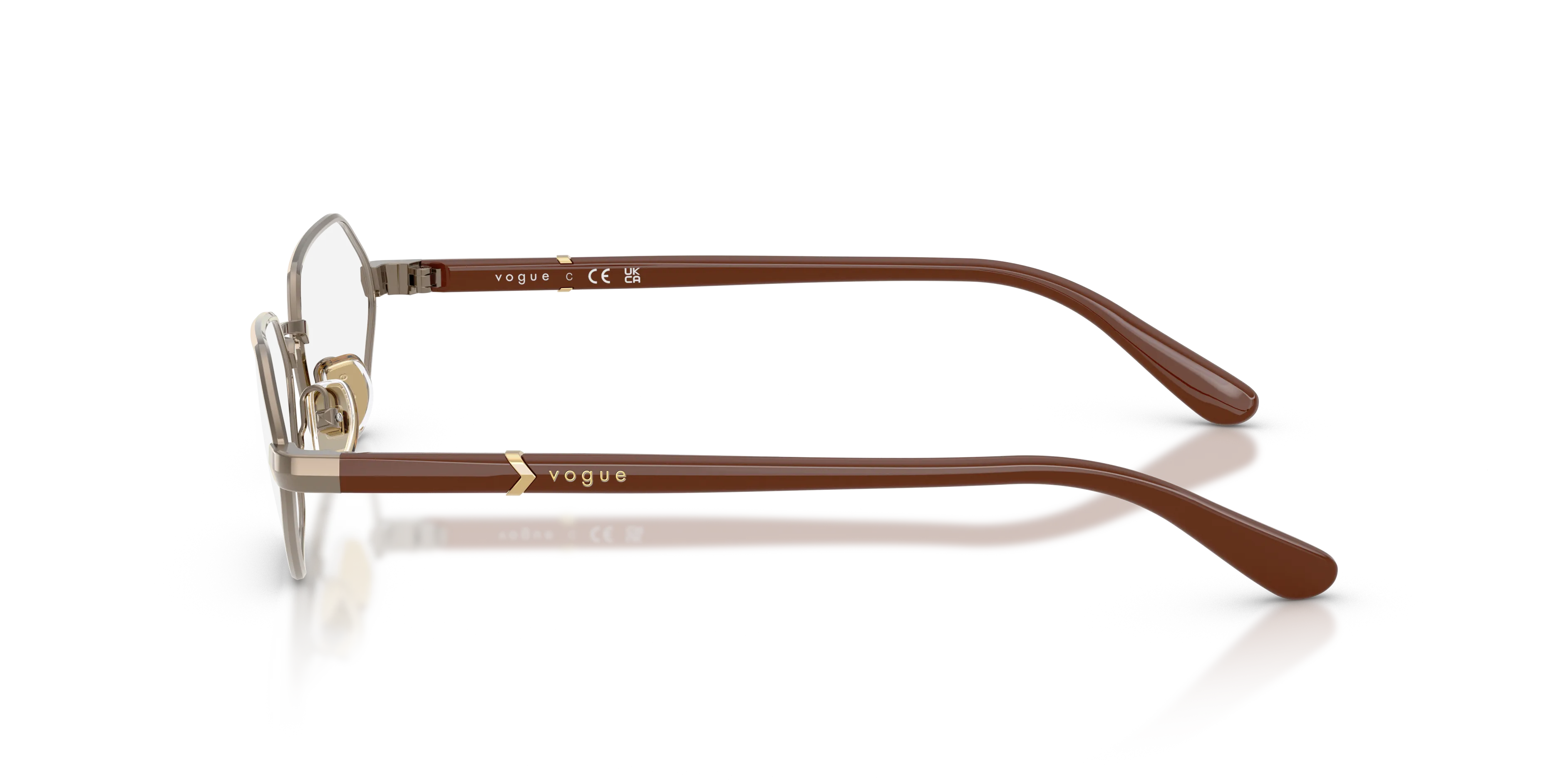 VOGUE EYEWEAR VO4350 5138 Montature da vista Metallo Marrone Trasparente Farfalla Normale - immagine 4