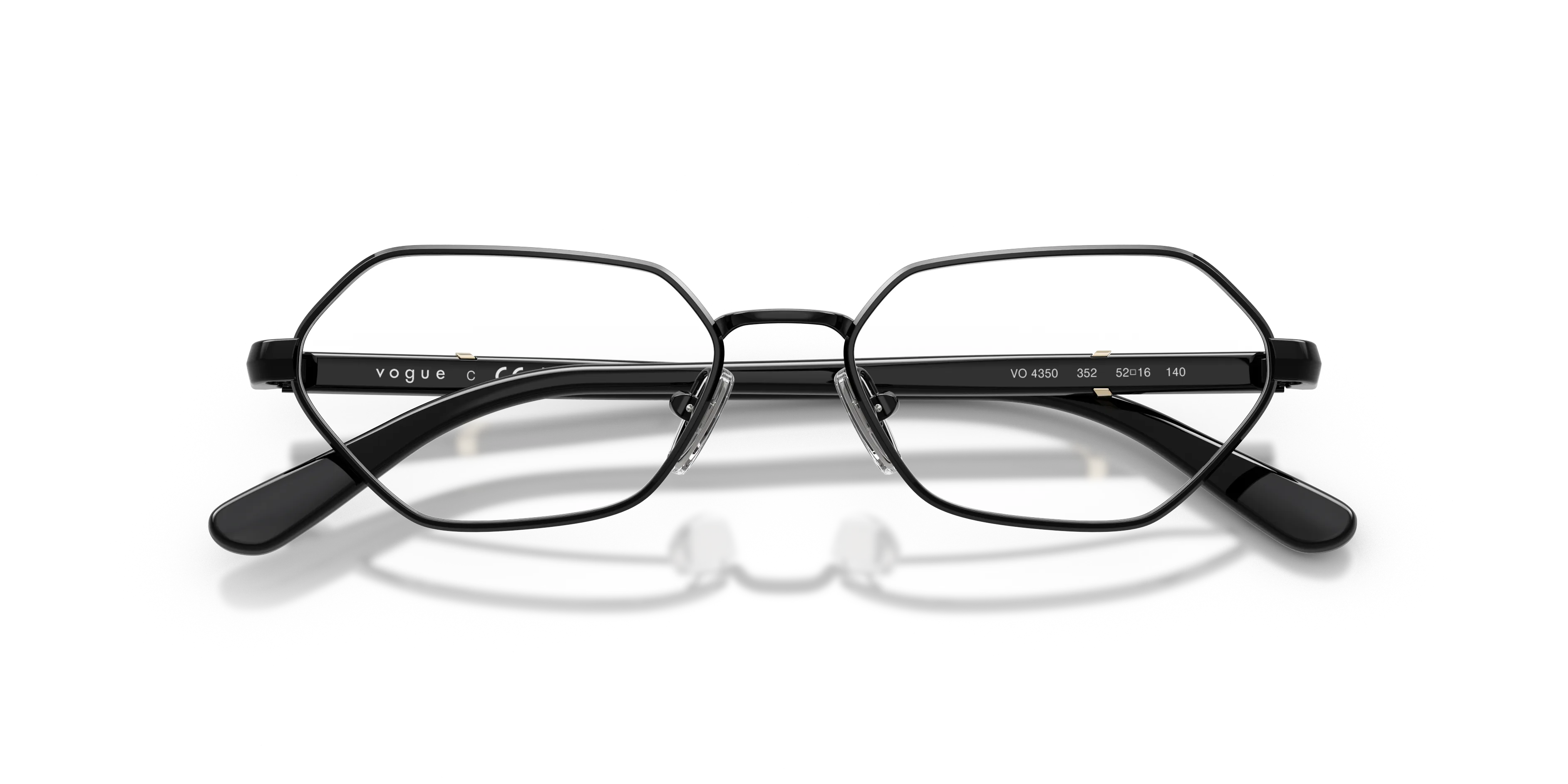 VOGUE EYEWEAR VO4350 352 Montature da vista Metallo Nero Trasparente Farfalla Normale - immagine 2