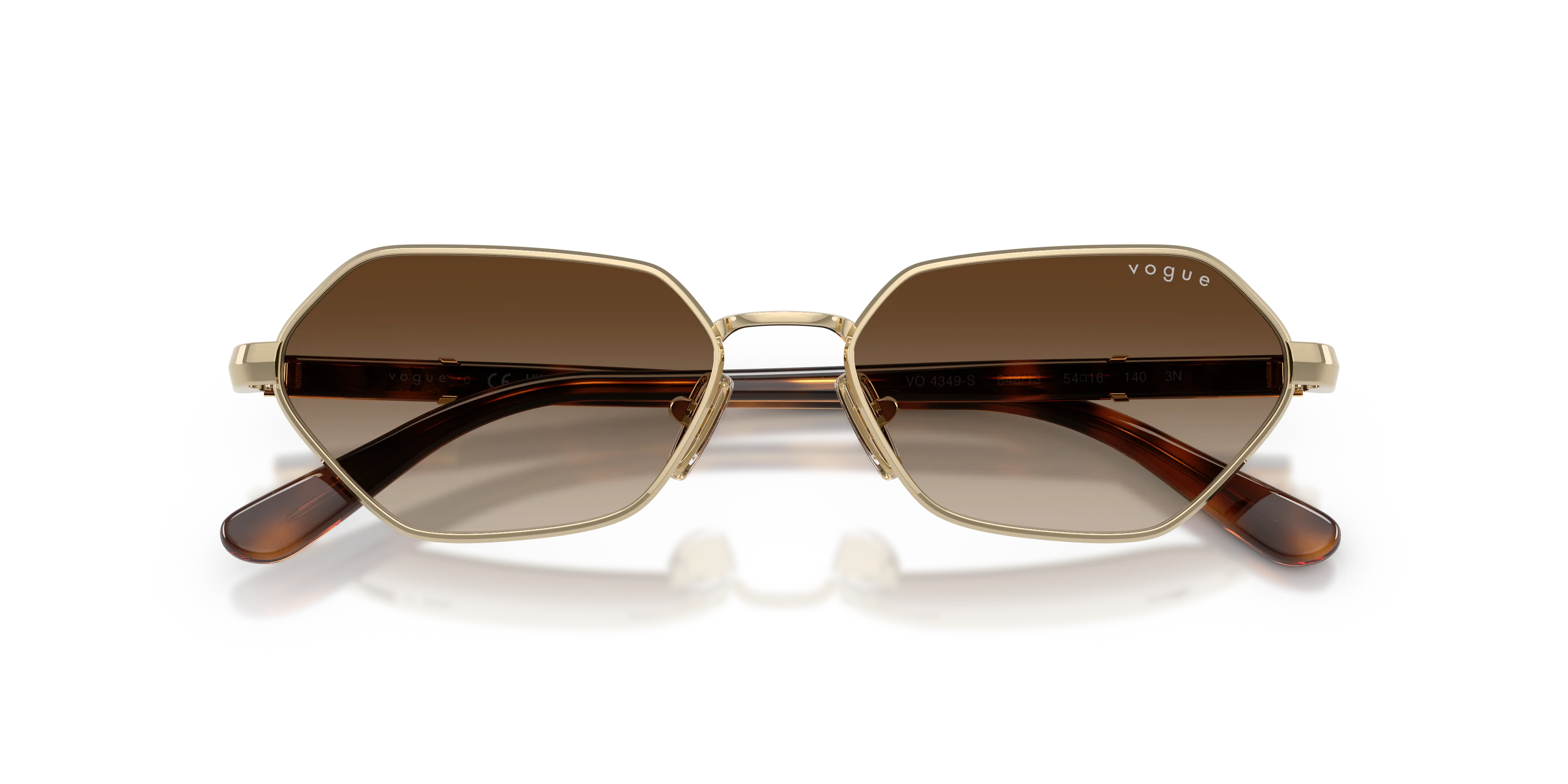 VOGUE EYEWEAR VO4349S 848/13 Occhiali da sole Metallo Oro Marrone Farfalla Normale Sfumato - immagine 2