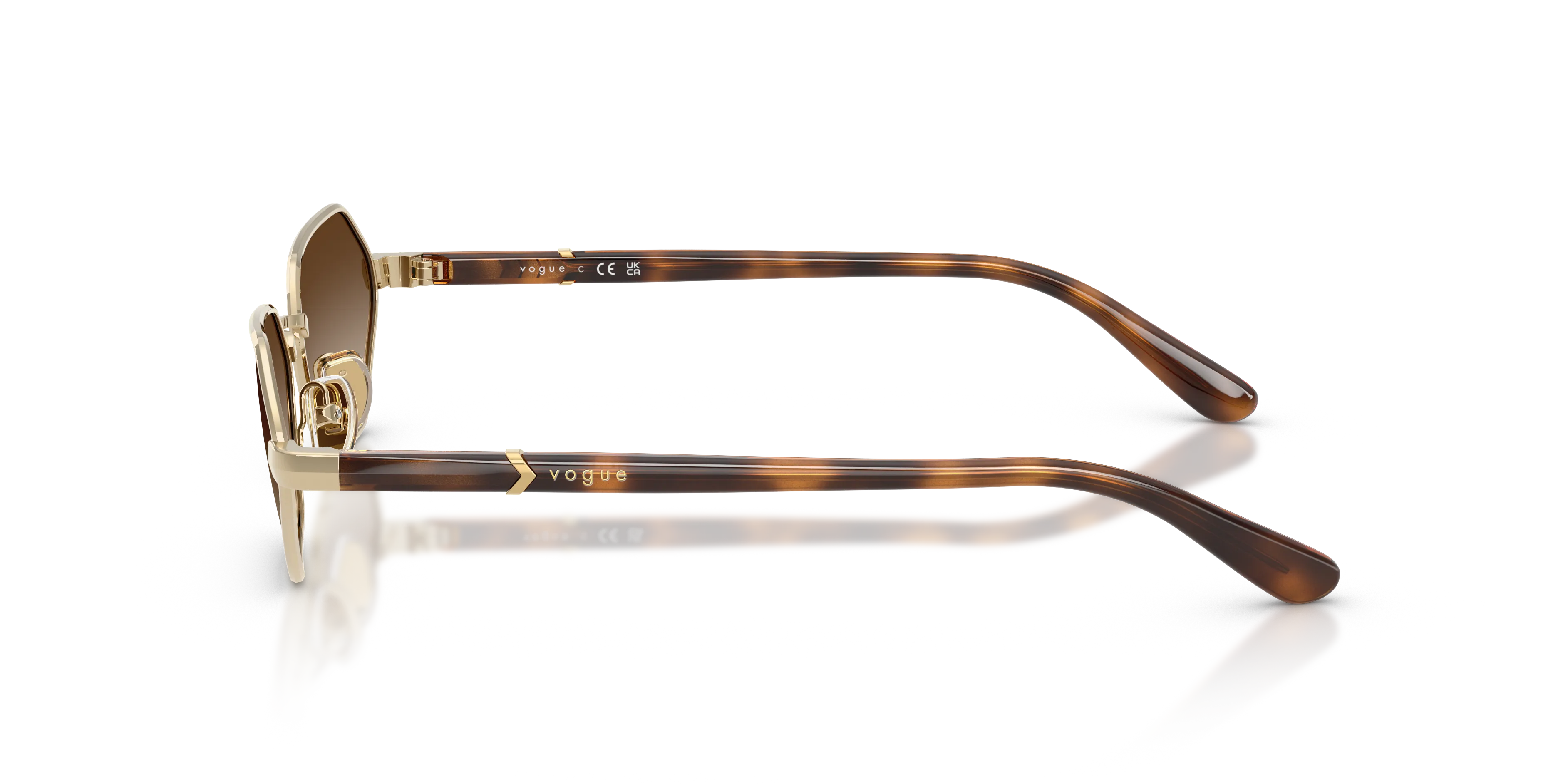 VOGUE EYEWEAR VO4349S 848/13 Occhiali da sole Metallo Oro Marrone Farfalla Normale Sfumato - immagine 4