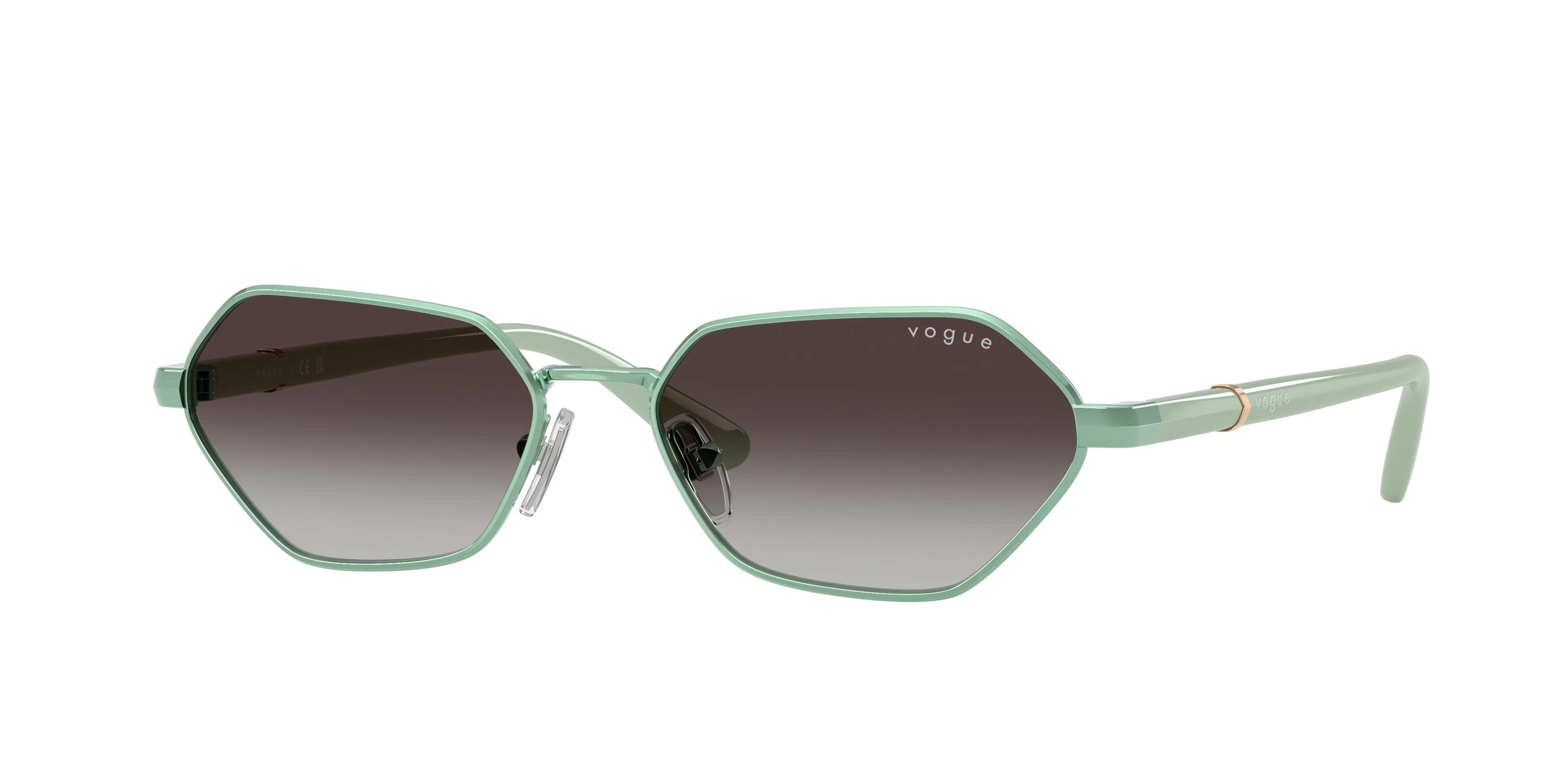 VOGUE EYEWEAR VO4349S 52158G Occhiali da sole Metallo Verde Grigio Farfalla Normale Sfumato - immagine 1
