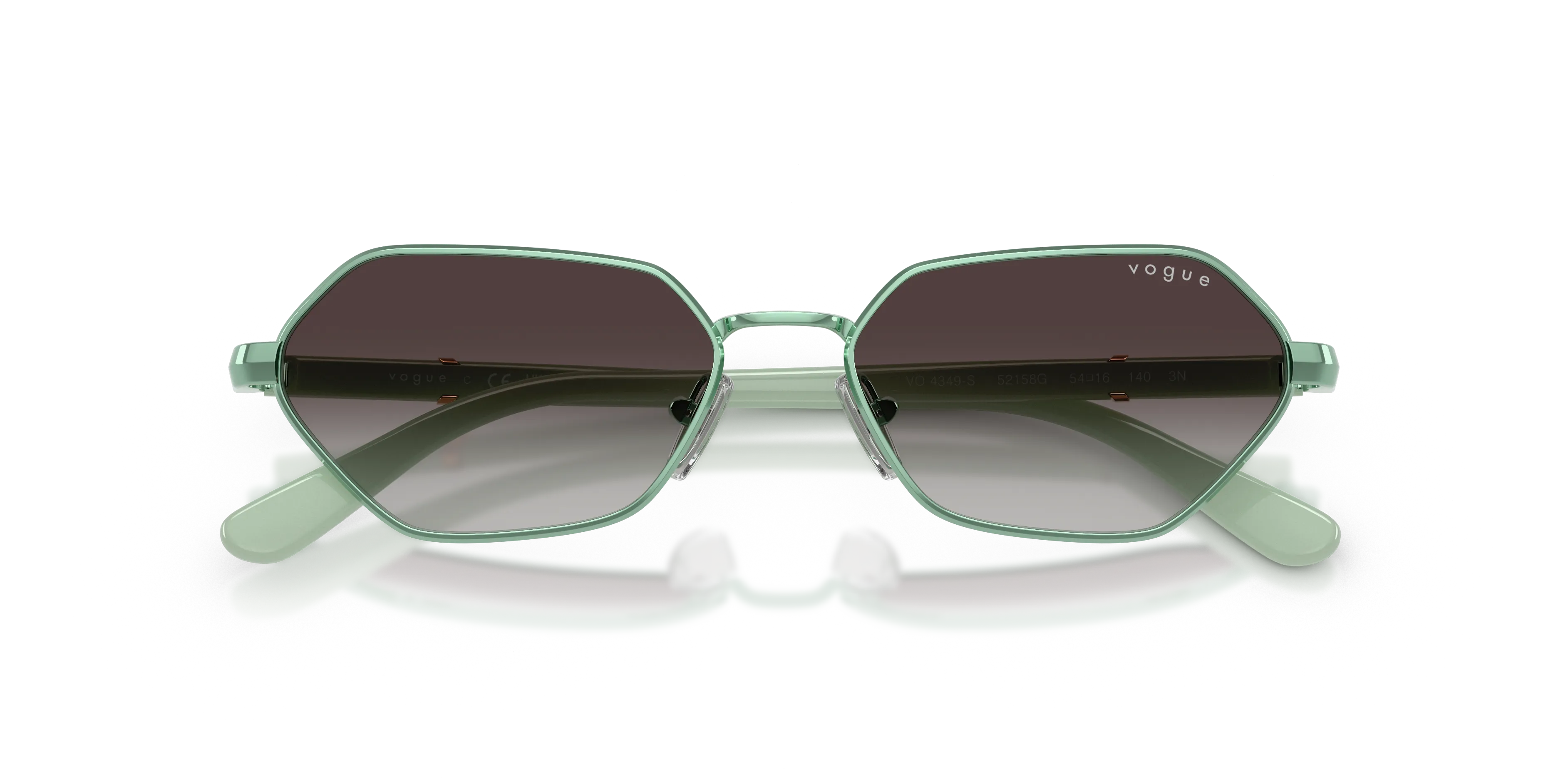VOGUE EYEWEAR VO4349S 52158G Occhiali da sole Metallo Verde Grigio Farfalla Normale Sfumato - immagine 2