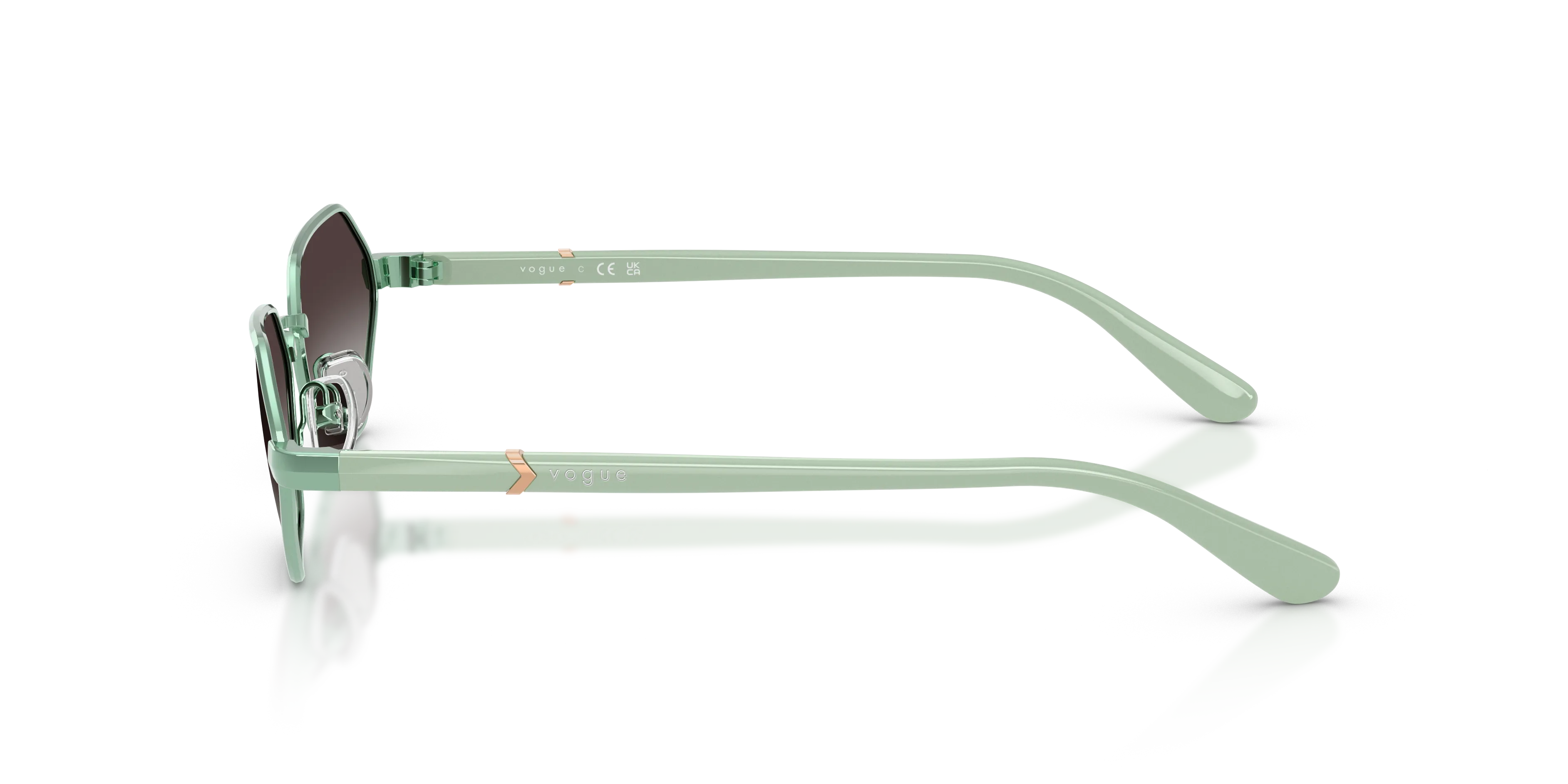 VOGUE EYEWEAR VO4349S 52158G Occhiali da sole Metallo Verde Grigio Farfalla Normale Sfumato - immagine 4