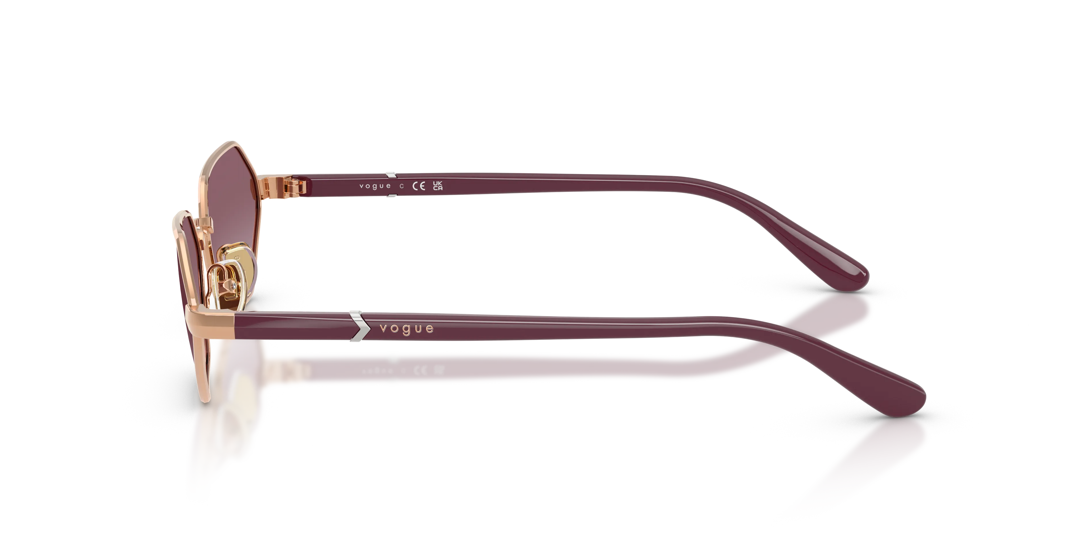 VOGUE EYEWEAR VO4349S 51528H Occhiali da sole Metallo Oro Viola Farfalla Normale Sfumato - immagine 4