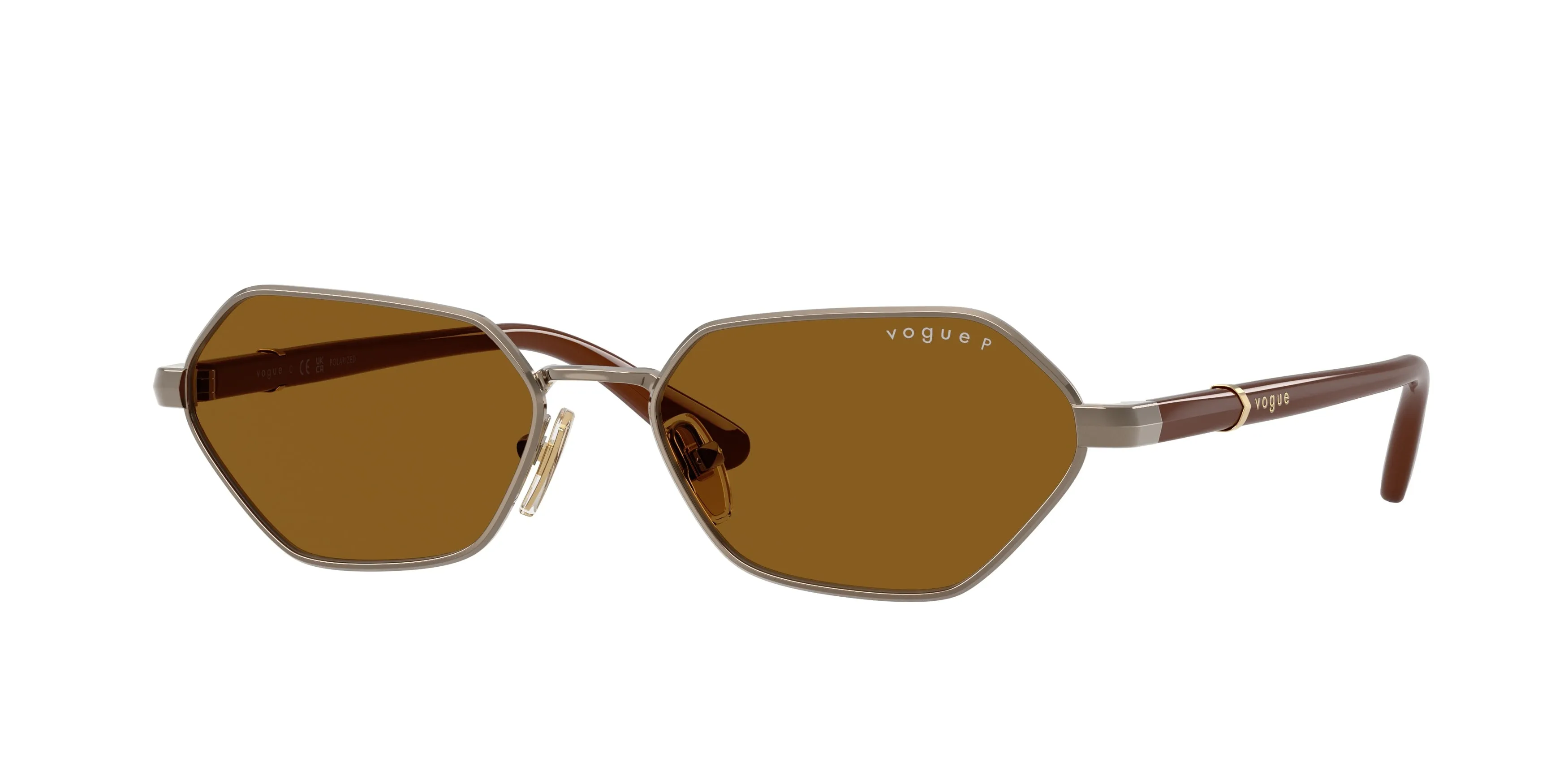 VOGUE EYEWEAR VO4349S 513883 Occhiali da sole Metallo Marrone Marrone Farfalla Polarizzata - immagine 1