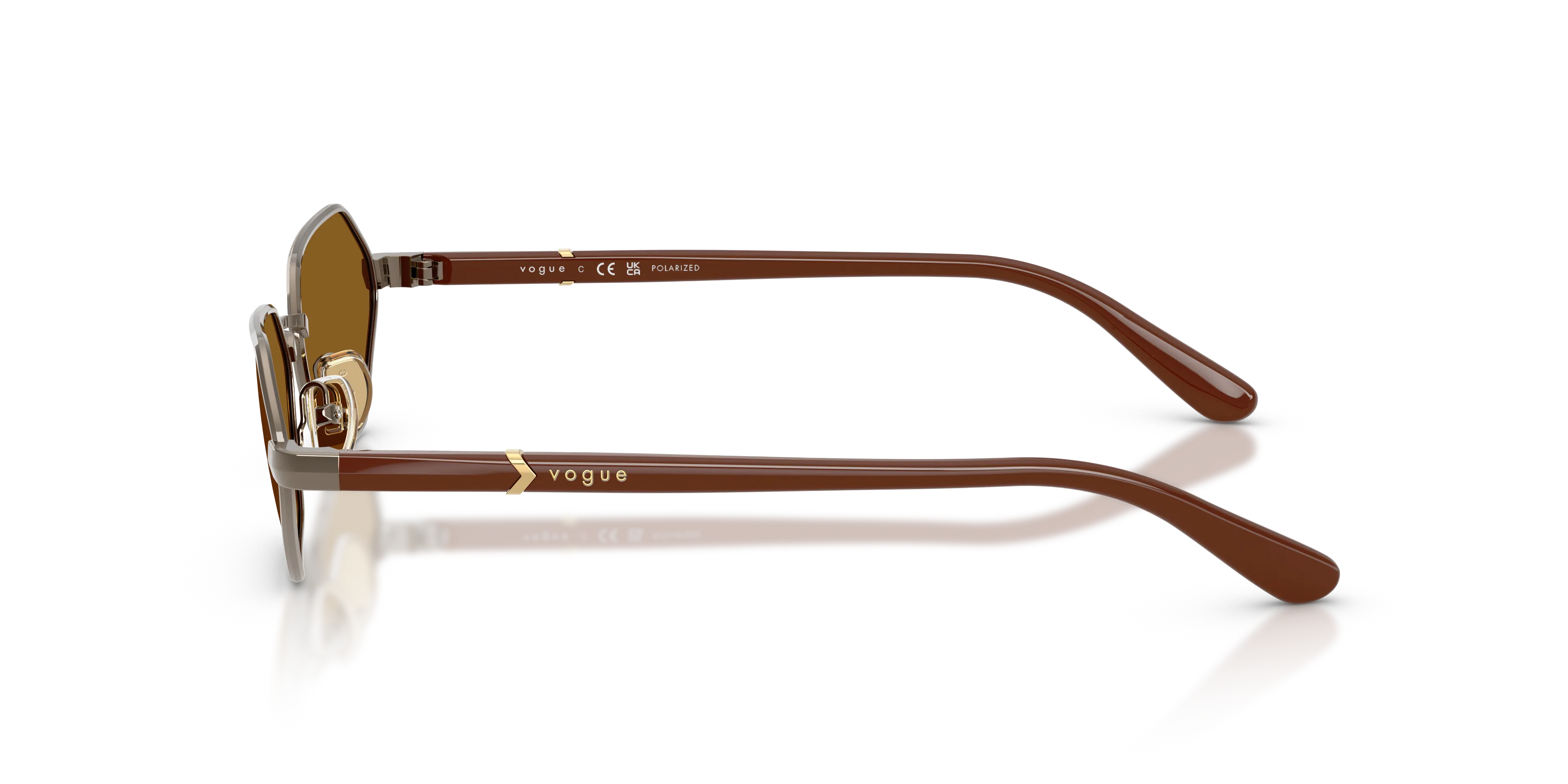 VOGUE EYEWEAR VO4349S 513883 Occhiali da sole Metallo Marrone Marrone Farfalla Polarizzata - immagine 4