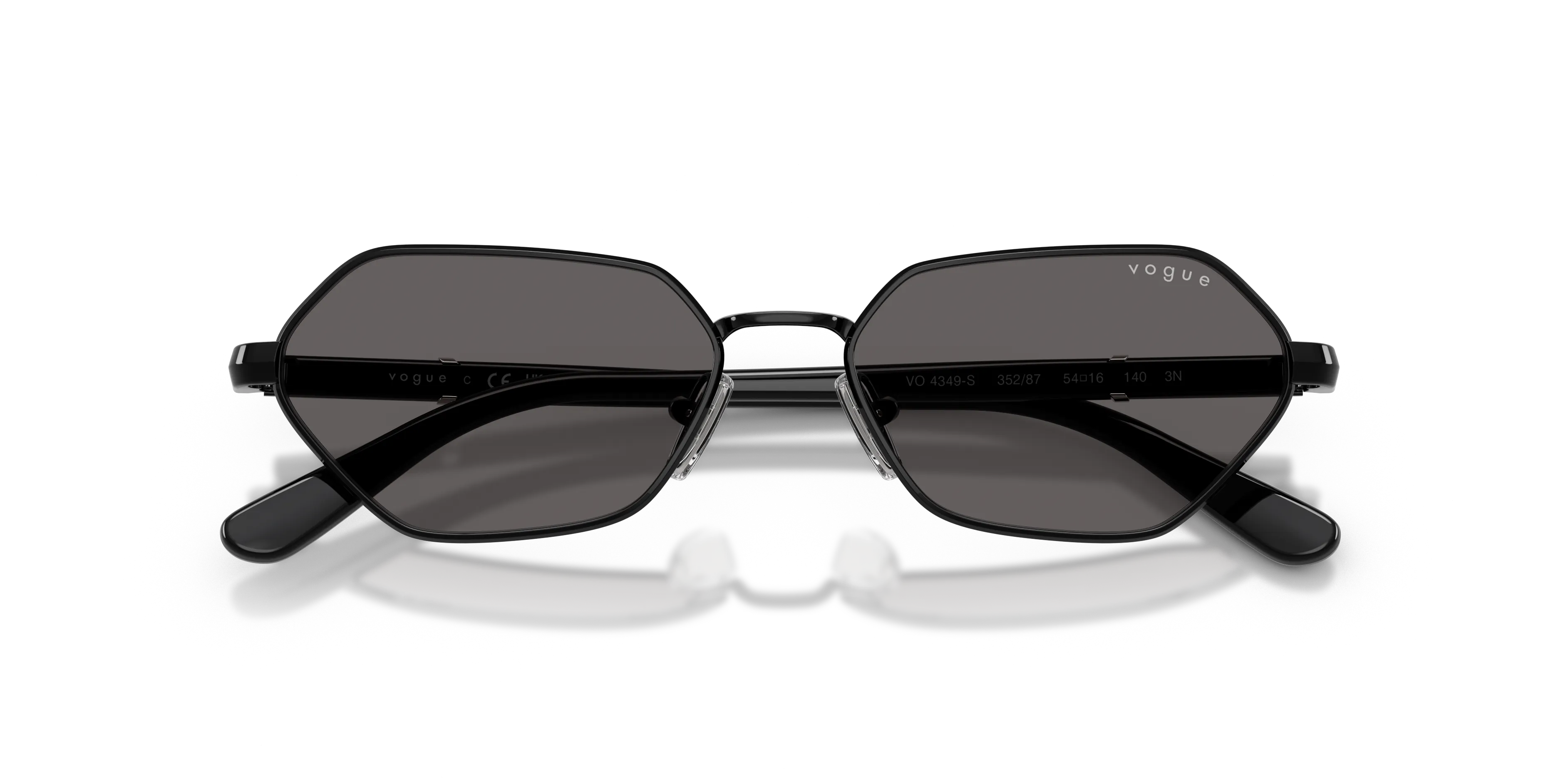 VOGUE EYEWEAR VO4349S 352/87 Occhiali da sole Metallo Nero Grigio Farfalla Normale - immagine 2