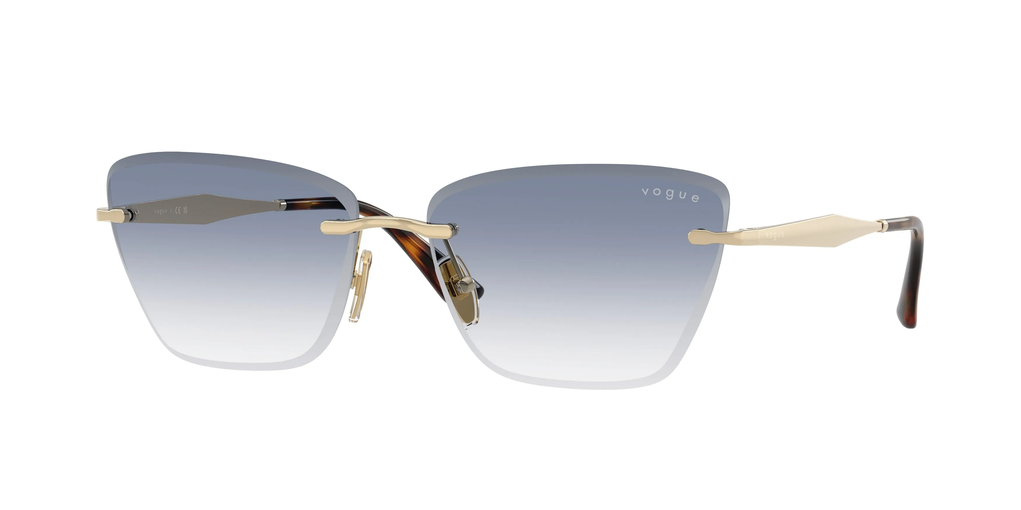 VOGUE EYEWEAR VO4332S 848/19 Occhiali da sole Metallo Oro Blu Cat Eye Normale Sfumato - immagine 1
