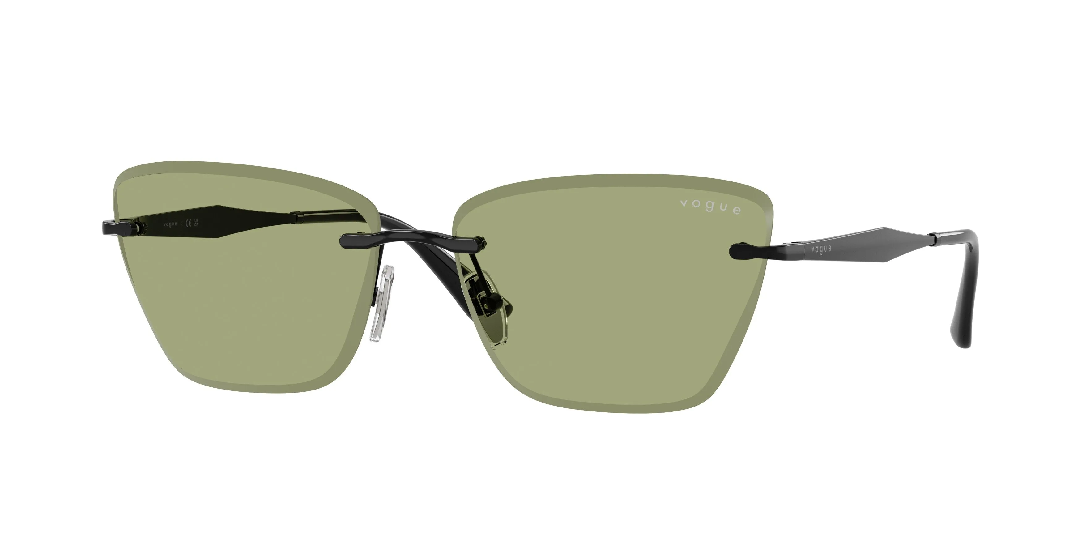 VOGUE EYEWEAR VO4332S 352/82 Occhiali da sole Metallo Nero Verde Cat Eye Normale - immagine 1
