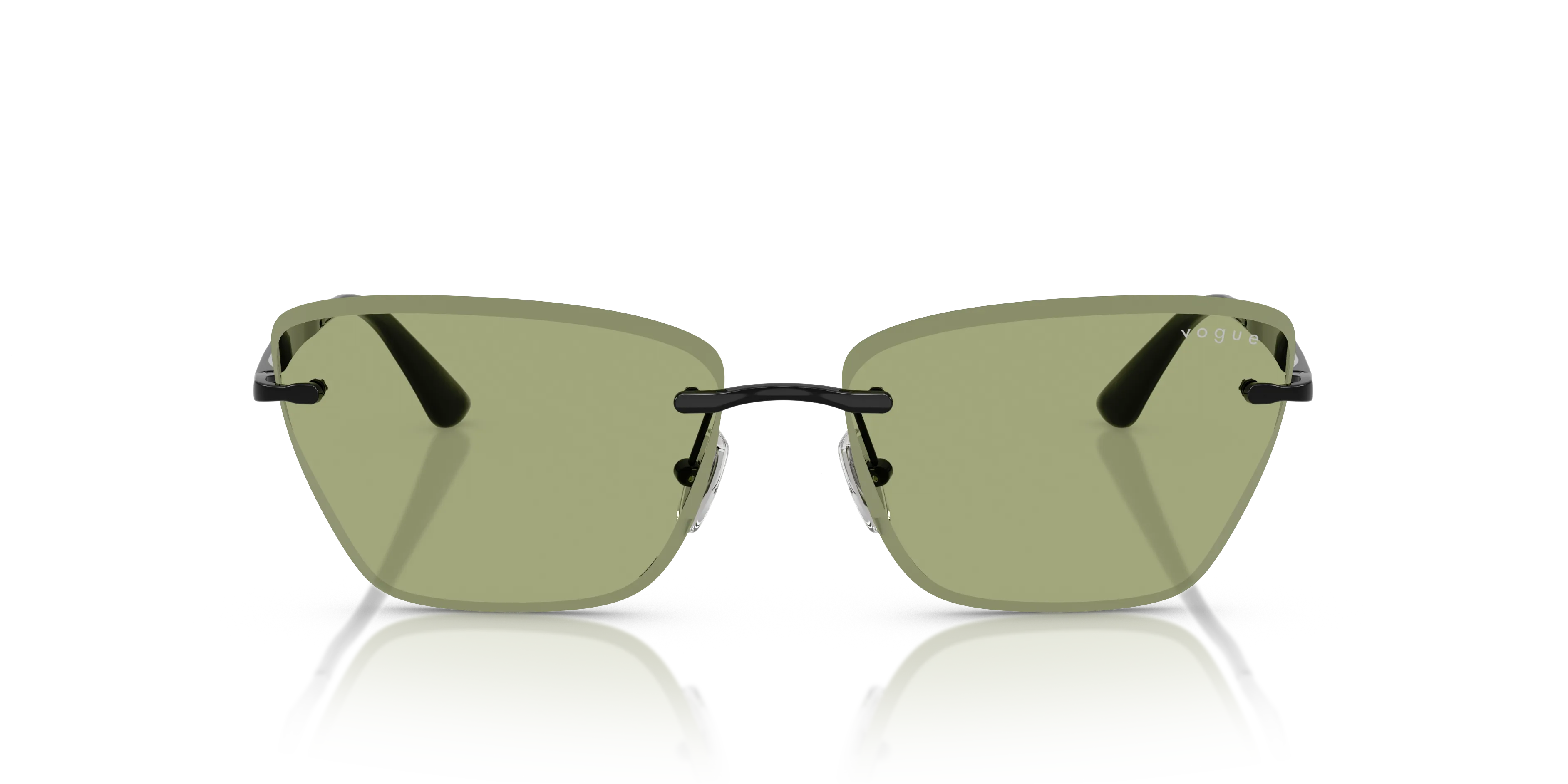 VOGUE EYEWEAR VO4332S 352/82 Occhiali da sole Metallo Nero Verde Cat Eye Normale - immagine 3
