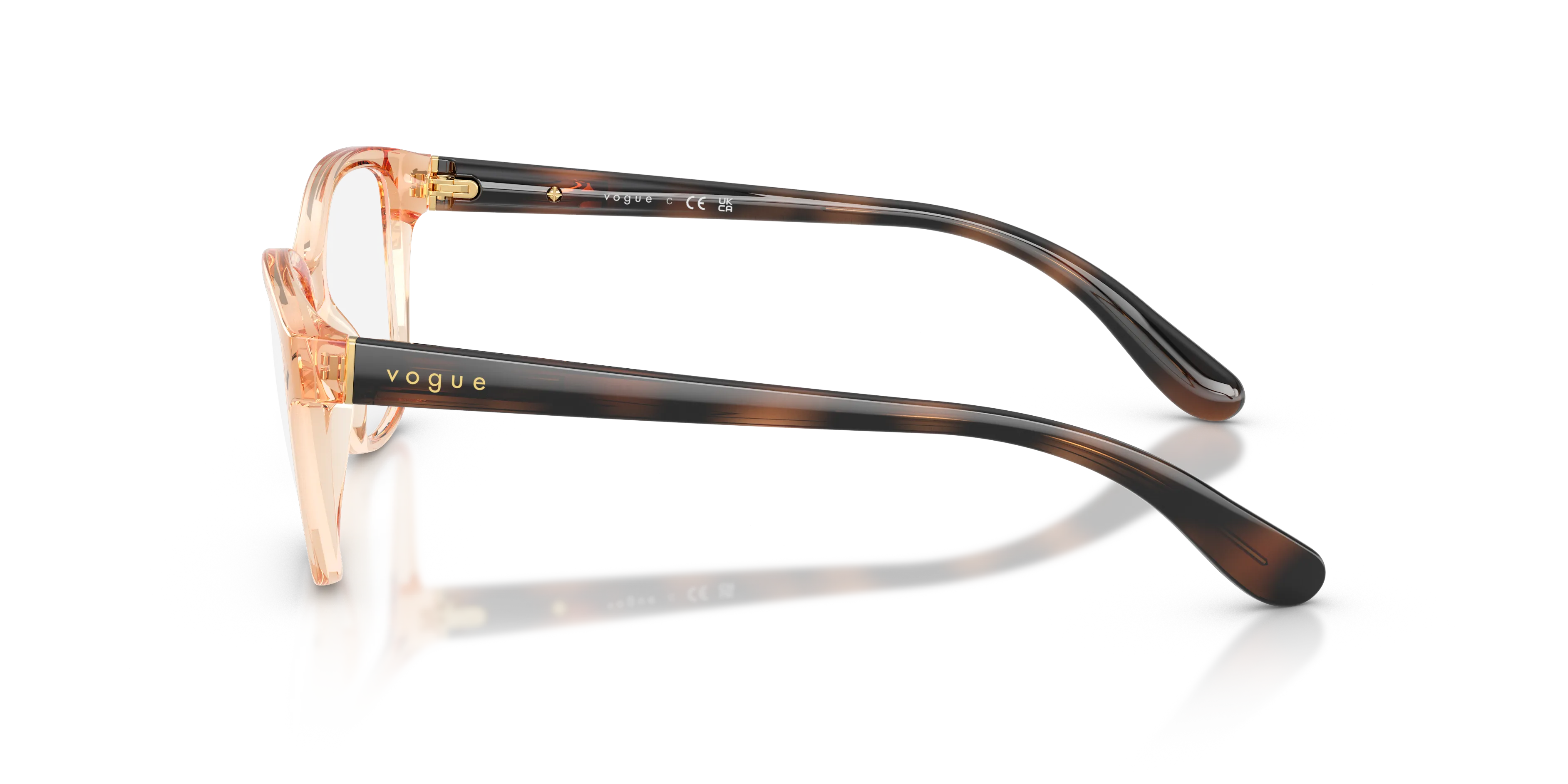 VOGUE EYEWEAR VO2998 3300 Montature da vista Iniettato Marrone Trasparente Cat Eye Normale - immagine 4
