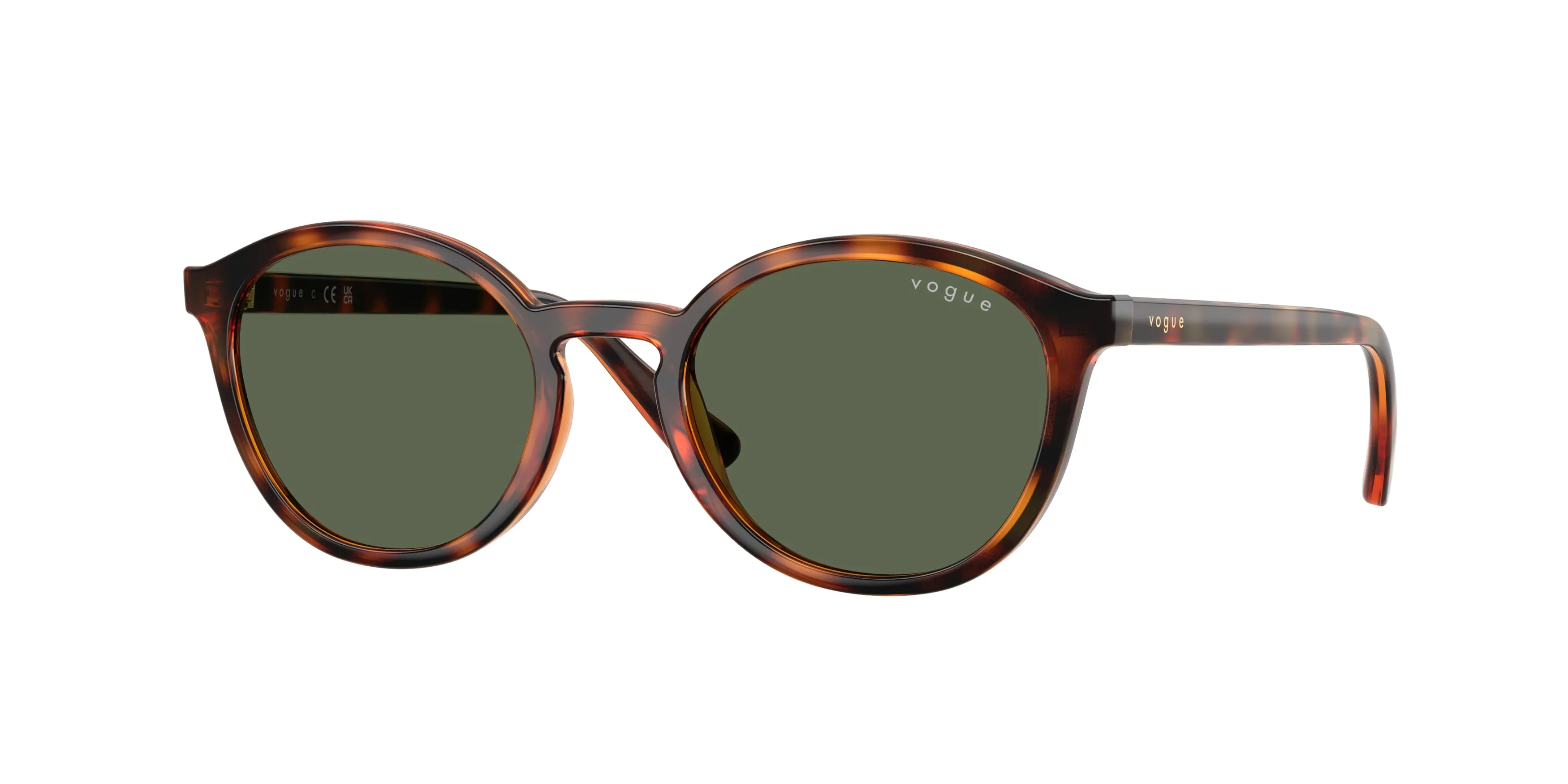 VOGUE EYEWEAR VJ2033 W65671 Occhiali da sole Nylon Marrone Verde Pantos Normale - immagine 1