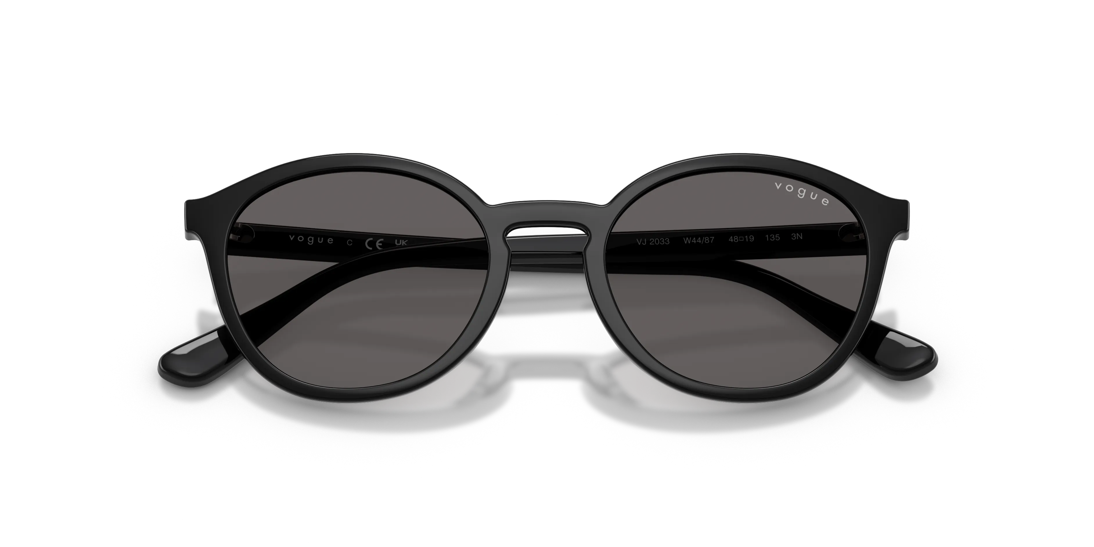 VOGUE EYEWEAR VJ2033 W44/87 Occhiali da sole Nylon Nero Grigio Pantos Normale - immagine 2