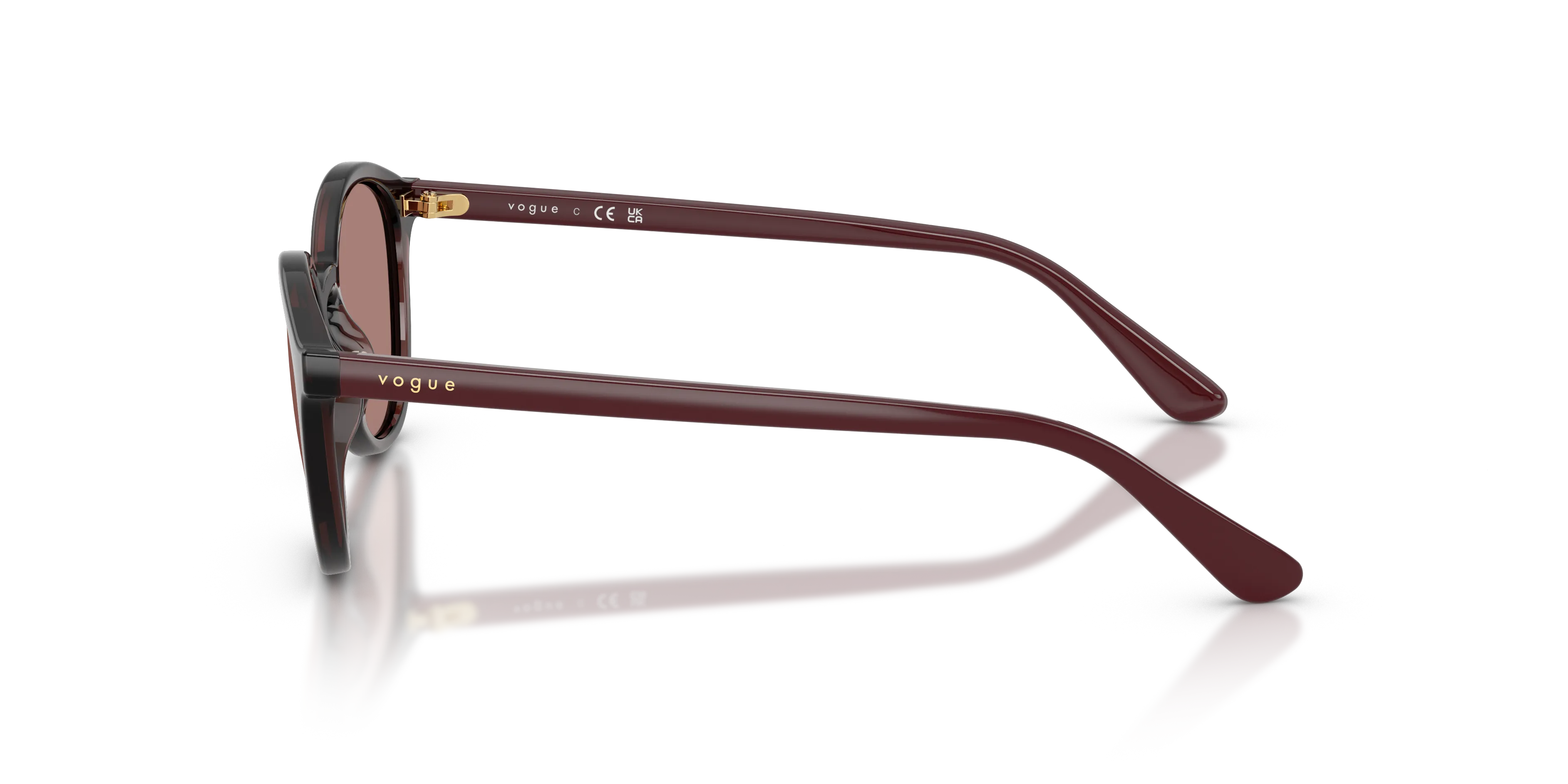 VOGUE EYEWEAR VJ2033 327073 Occhiali da sole Nylon Rosso Marrone Pantos Normale - immagine 4
