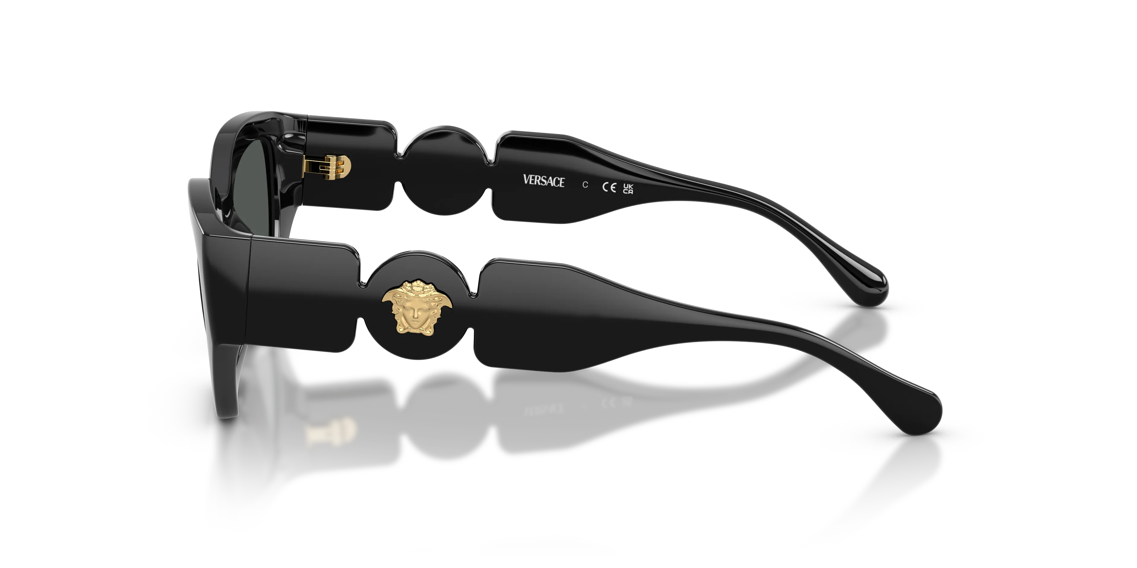 Versace VK4007U GB1/87 Occhiali da sole bambino Iniettato Nero Grigio Geometrica Normale - immagine 4