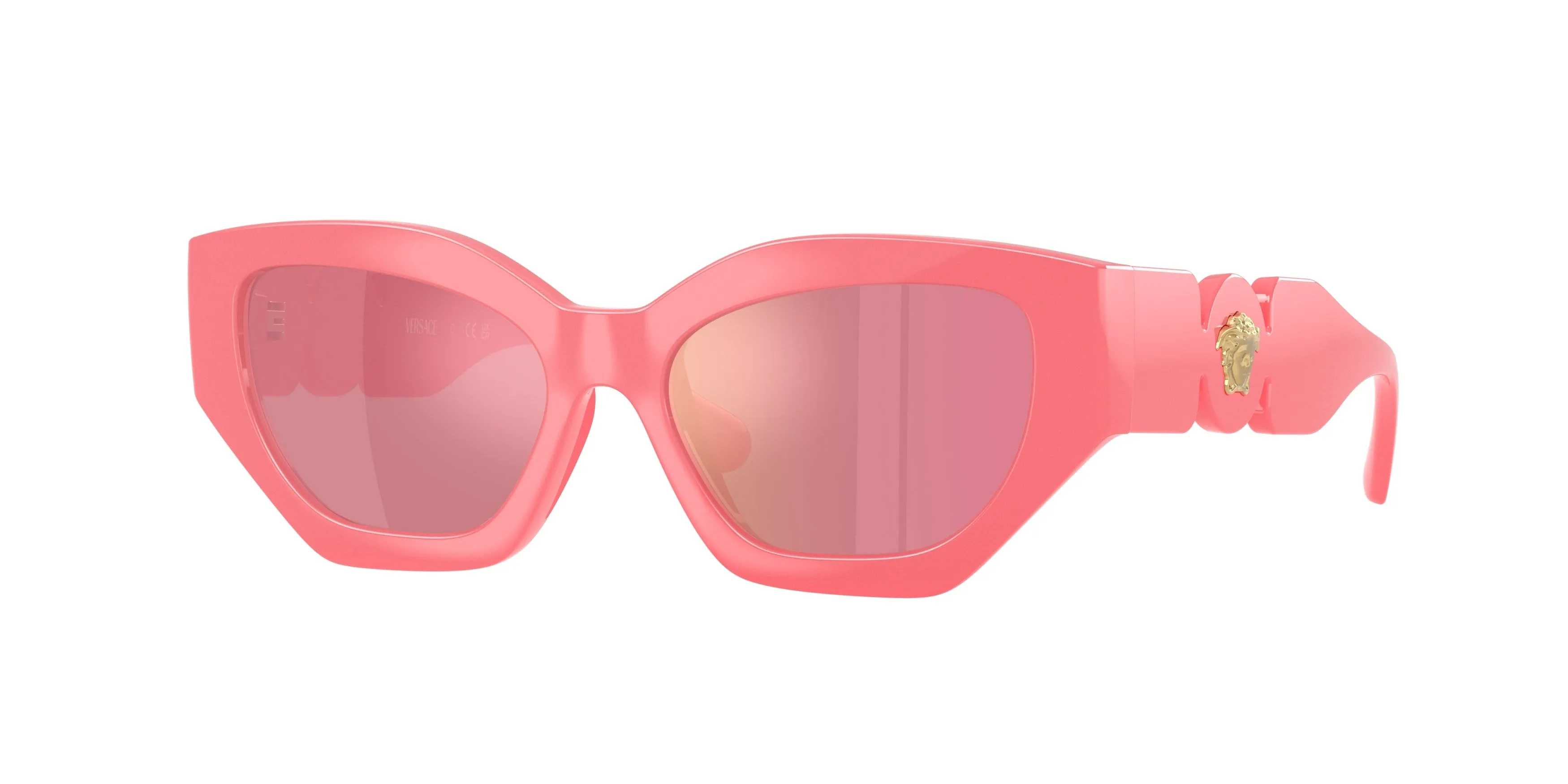 Versace VK4007U 5545/Z Occhiali da sole bambino Iniettato Rosa Rosa Geometrica Specchiate - immagine 1