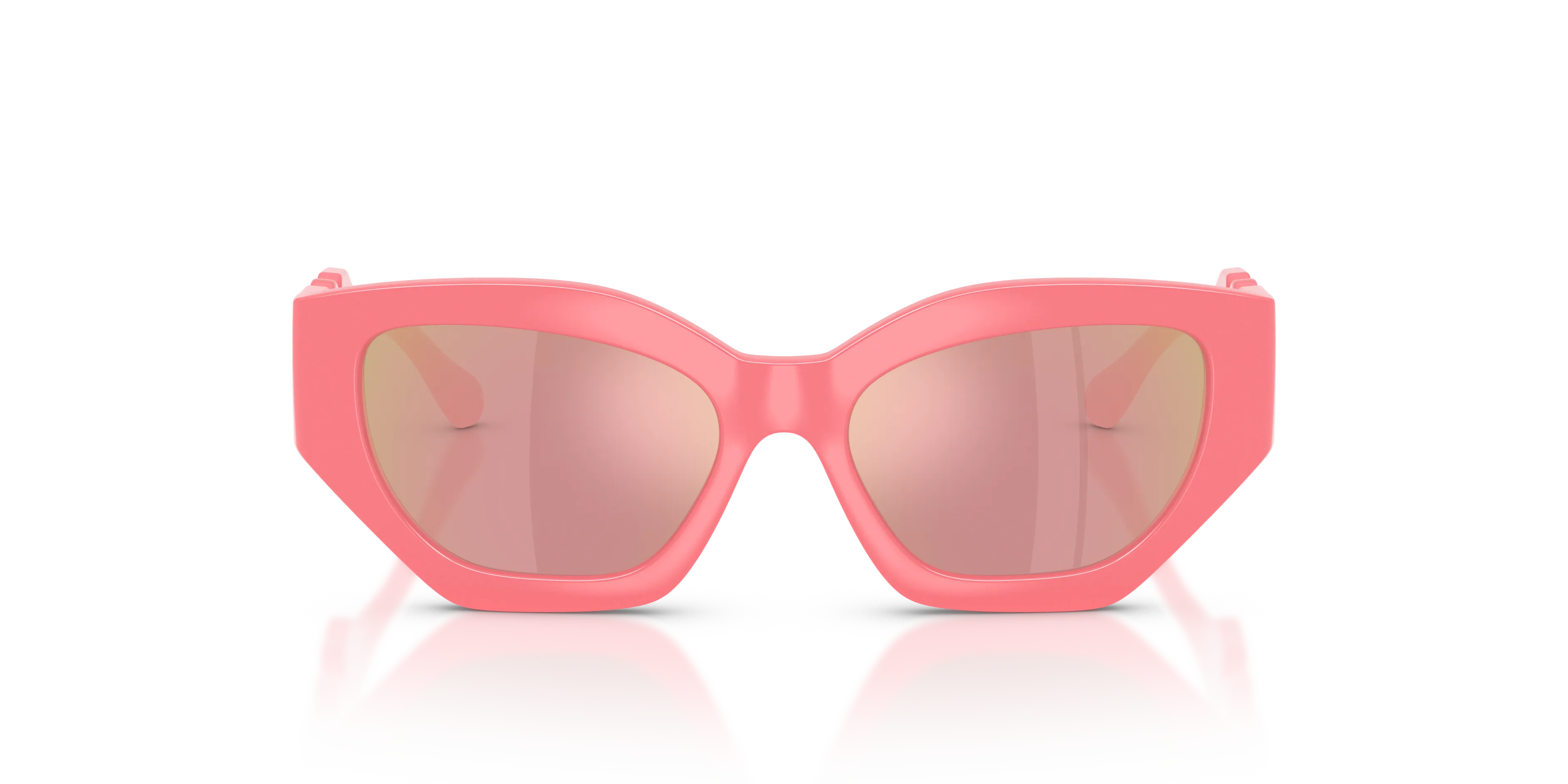 Versace VK4007U 5545/Z Occhiali da sole bambino Iniettato Rosa Rosa Geometrica Specchiate - immagine 3