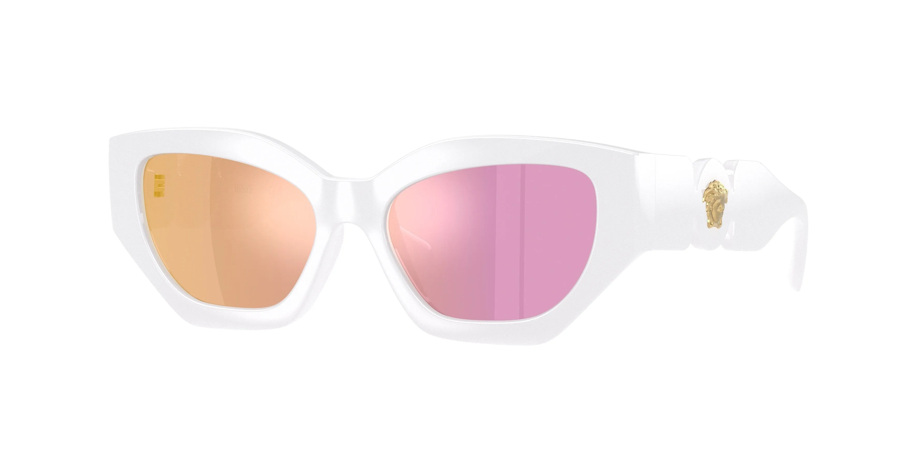 Versace VK4007U 314/1T Occhiali da sole bambino Iniettato Bianco Rosa Geometrica Specchiate - immagine 1