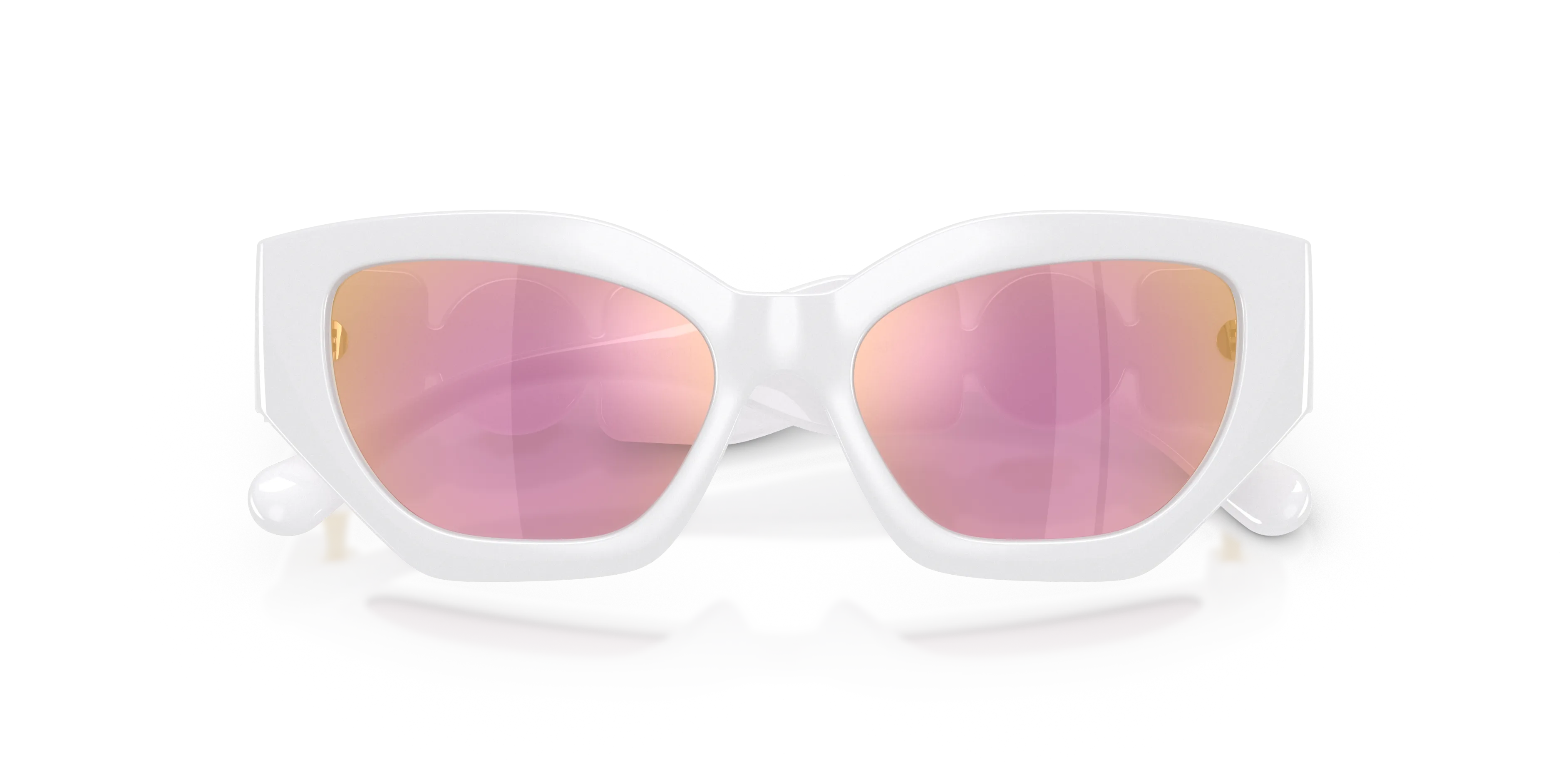 Versace VK4007U 314/1T Occhiali da sole bambino Iniettato Bianco Rosa Geometrica Specchiate - immagine 2