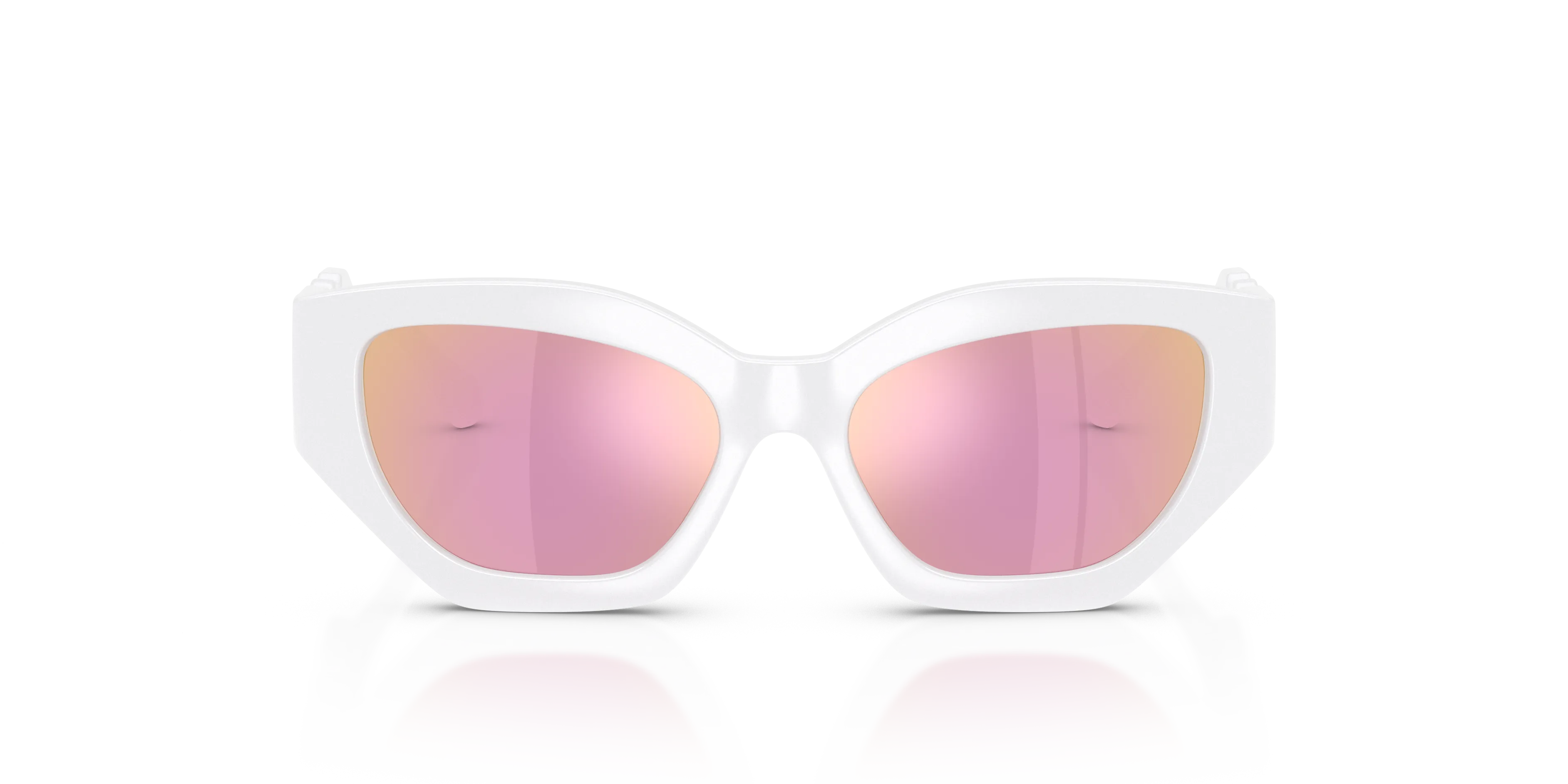Versace VK4007U 314/1T Occhiali da sole bambino Iniettato Bianco Rosa Geometrica Specchiate - immagine 3